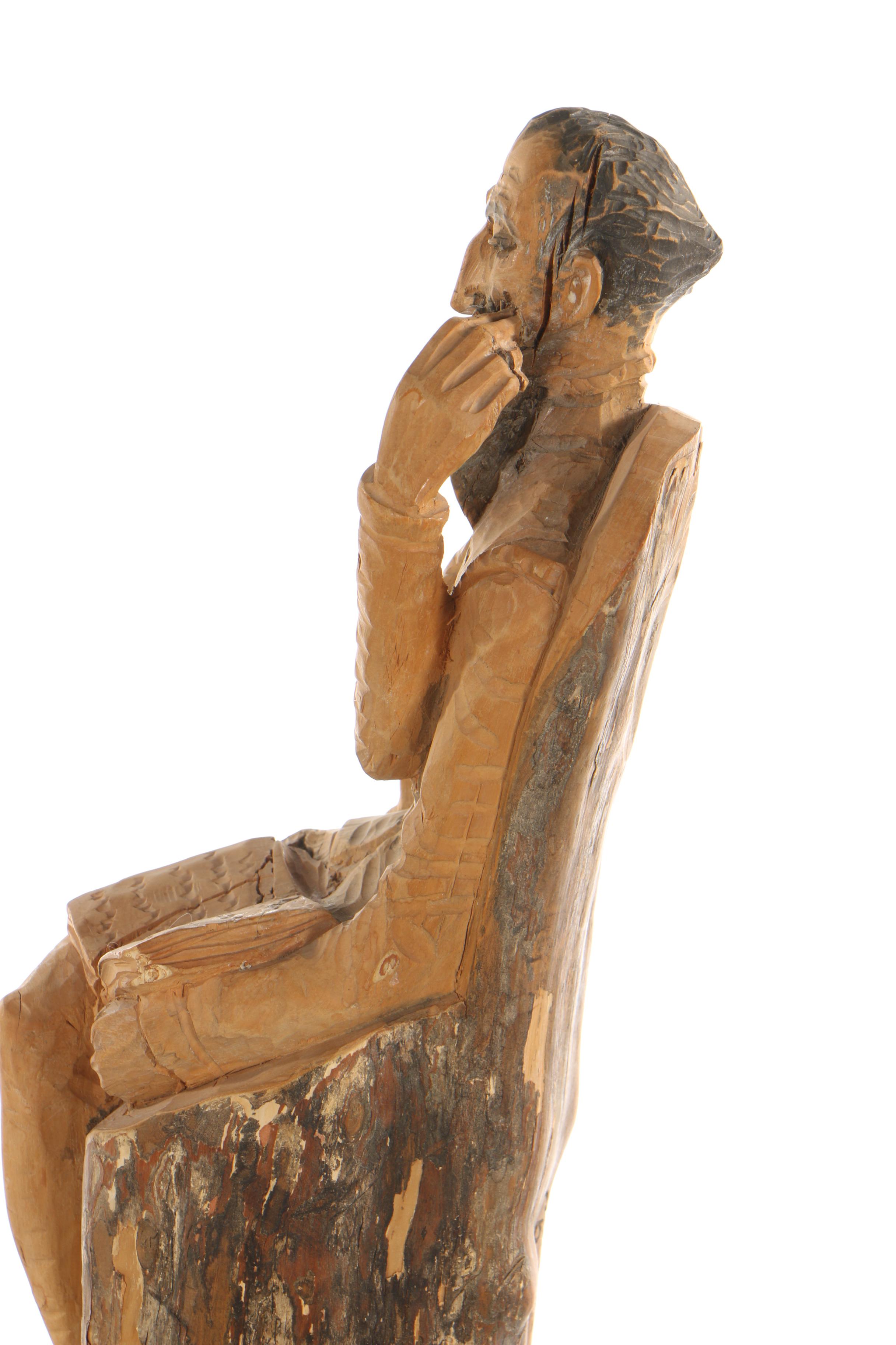 Néstor Zeledón Guzmán Wood Sculpture