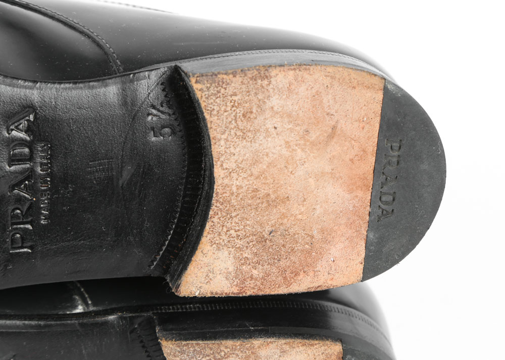 Men's Prada Monk Strap Patent Leather Dress Shoes