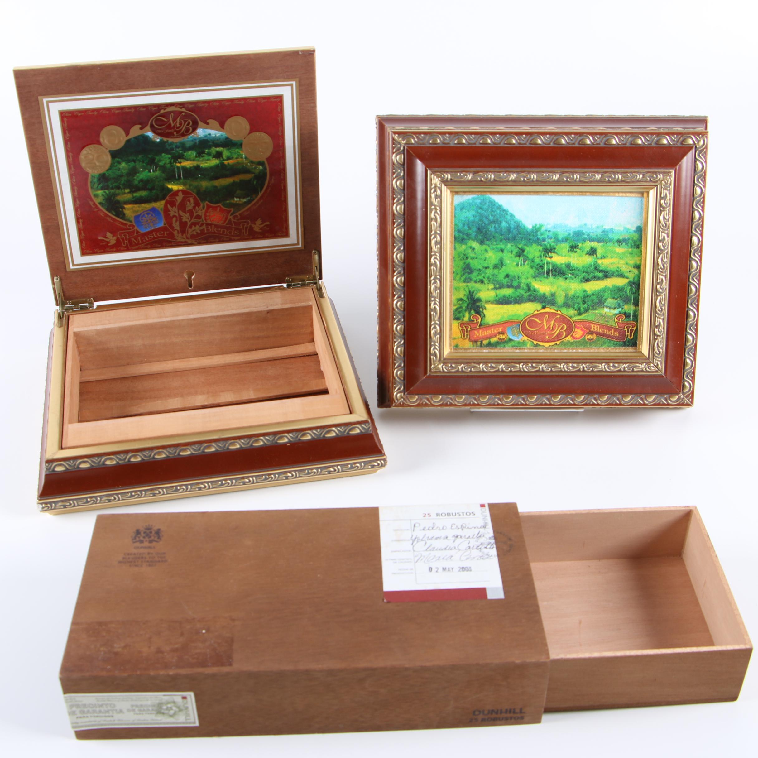 Dunhill and Oliva Family Cigar Boxes