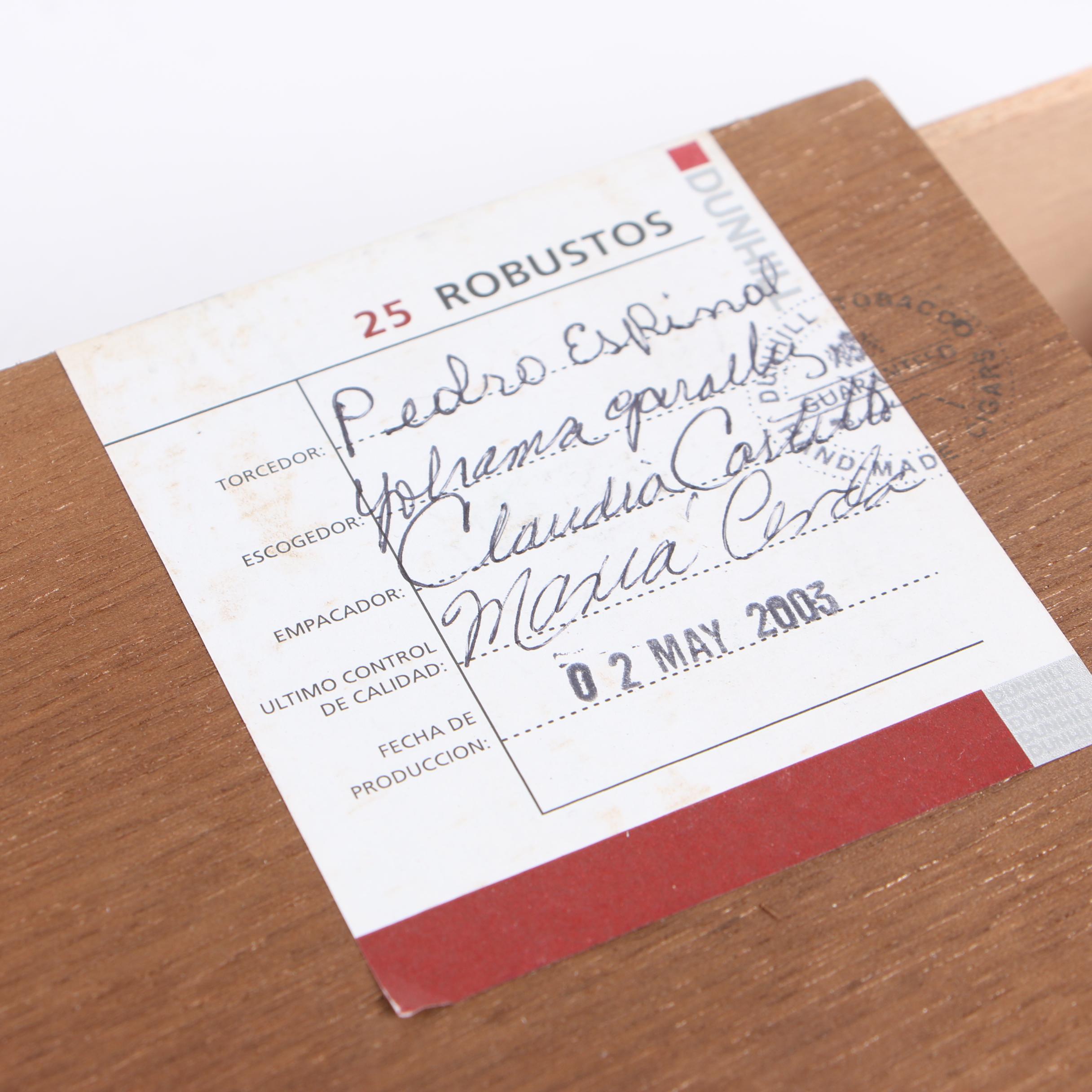 Dunhill and Oliva Family Cigar Boxes