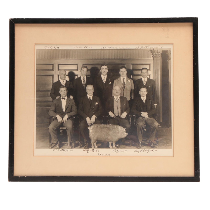 1939 Harvard University "Porcellian Club" Signed by Pictured Members