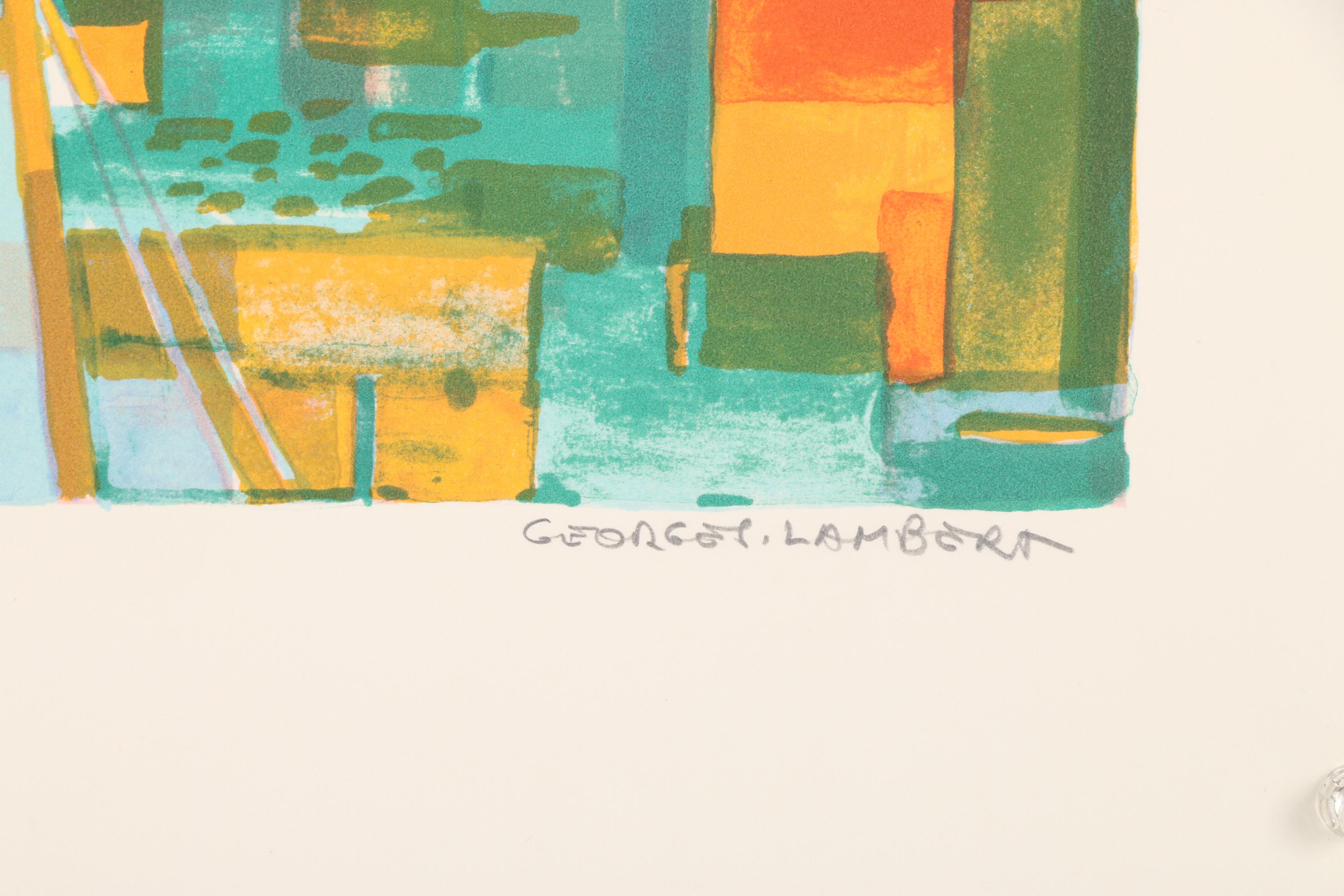 Georges Lambert Lithographs of Harbor Scenes