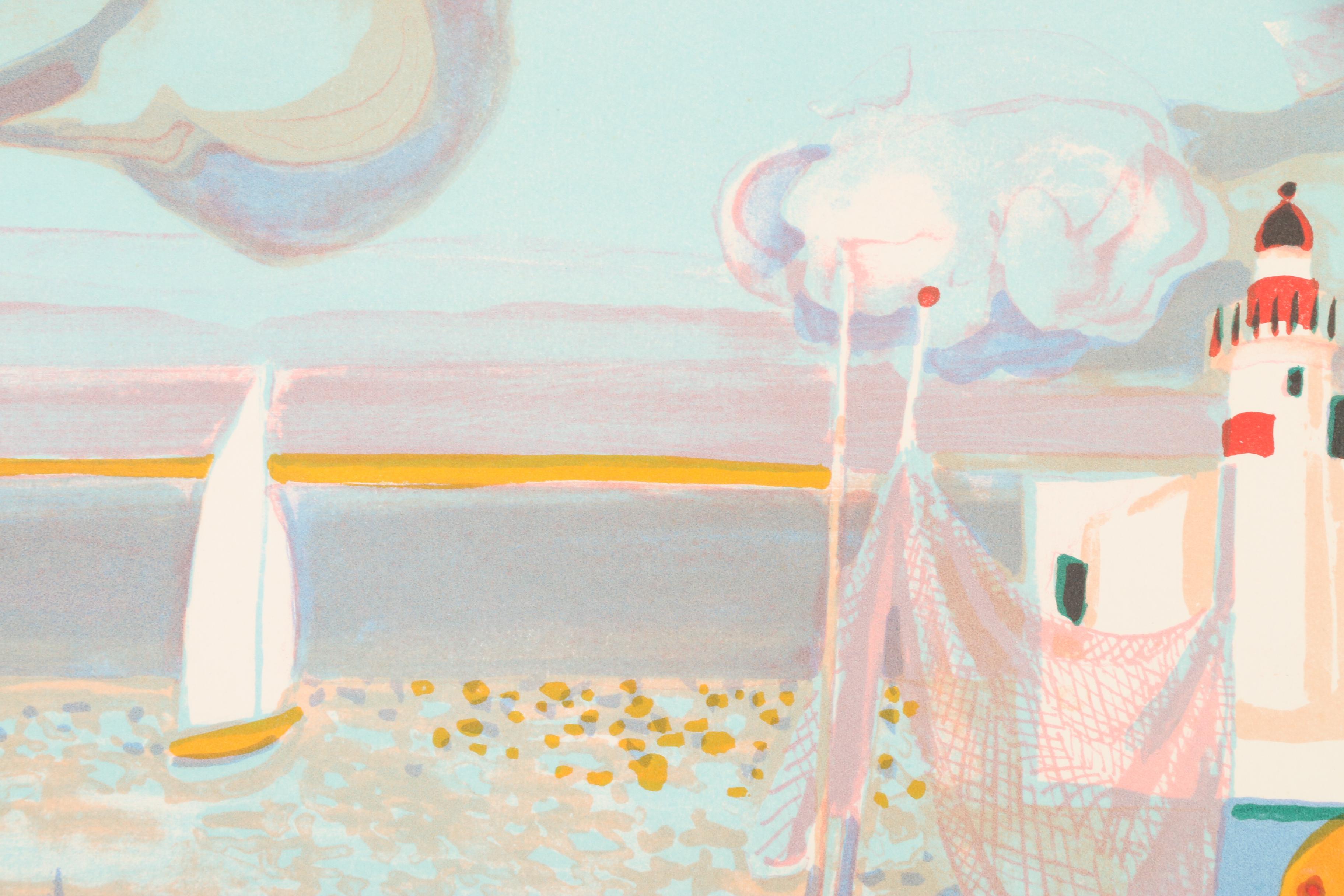 Georges Lambert Lithographs of Harbor Scenes