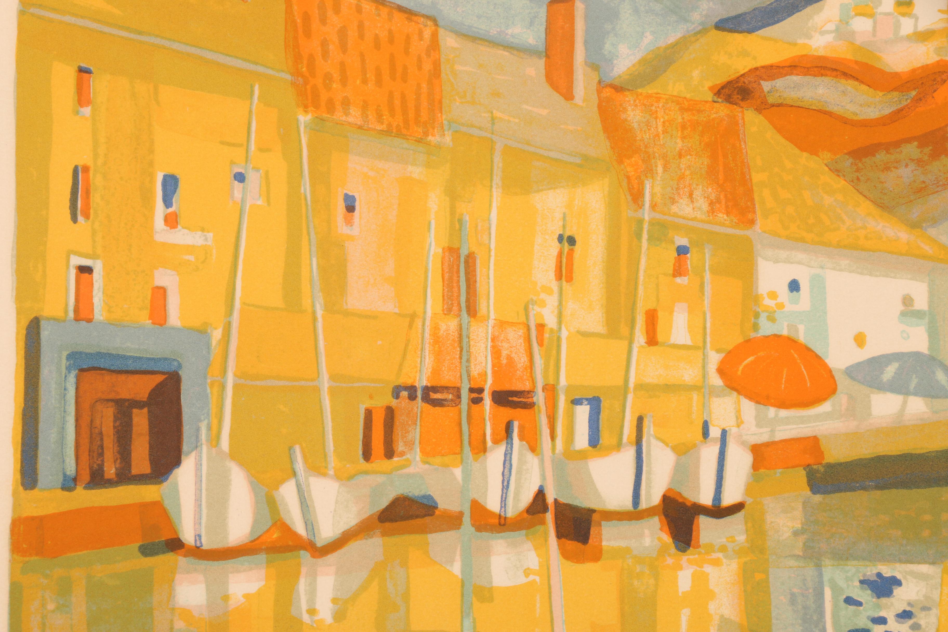 Georges Lambert Lithographs of Harbor Scenes