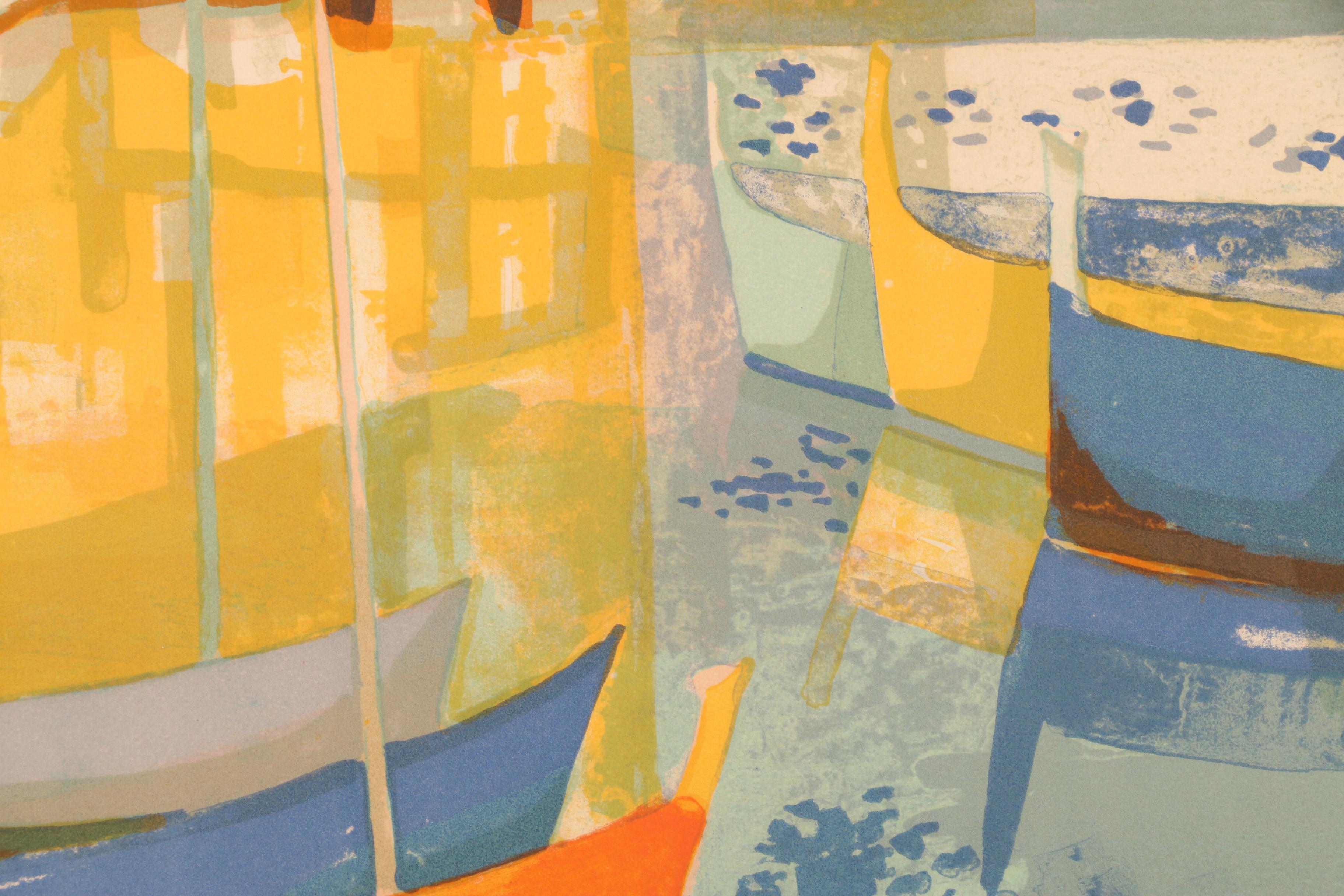 Georges Lambert Lithographs of Harbor Scenes