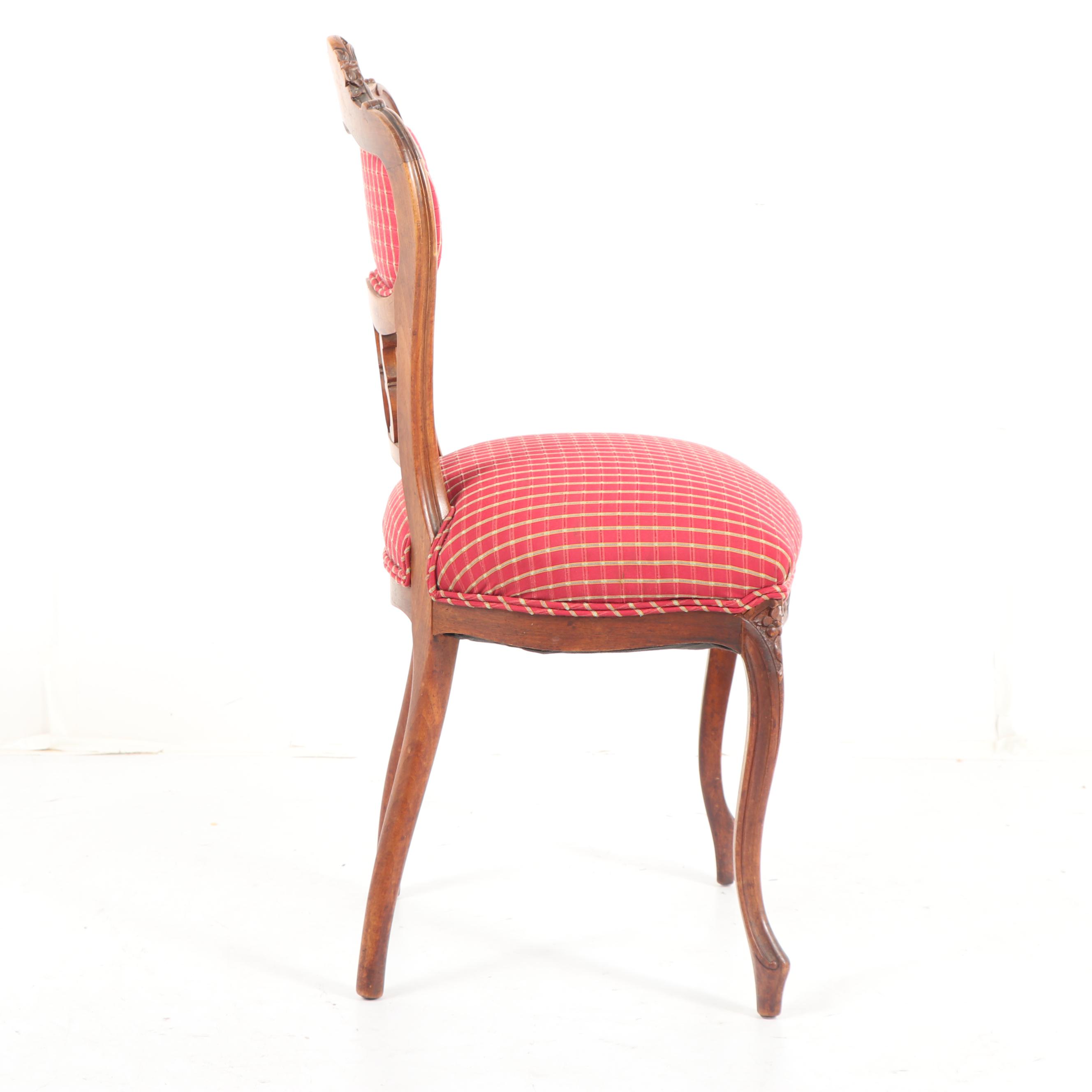 French Provincial Style Upholstered Side Chairs, Early 20th Century