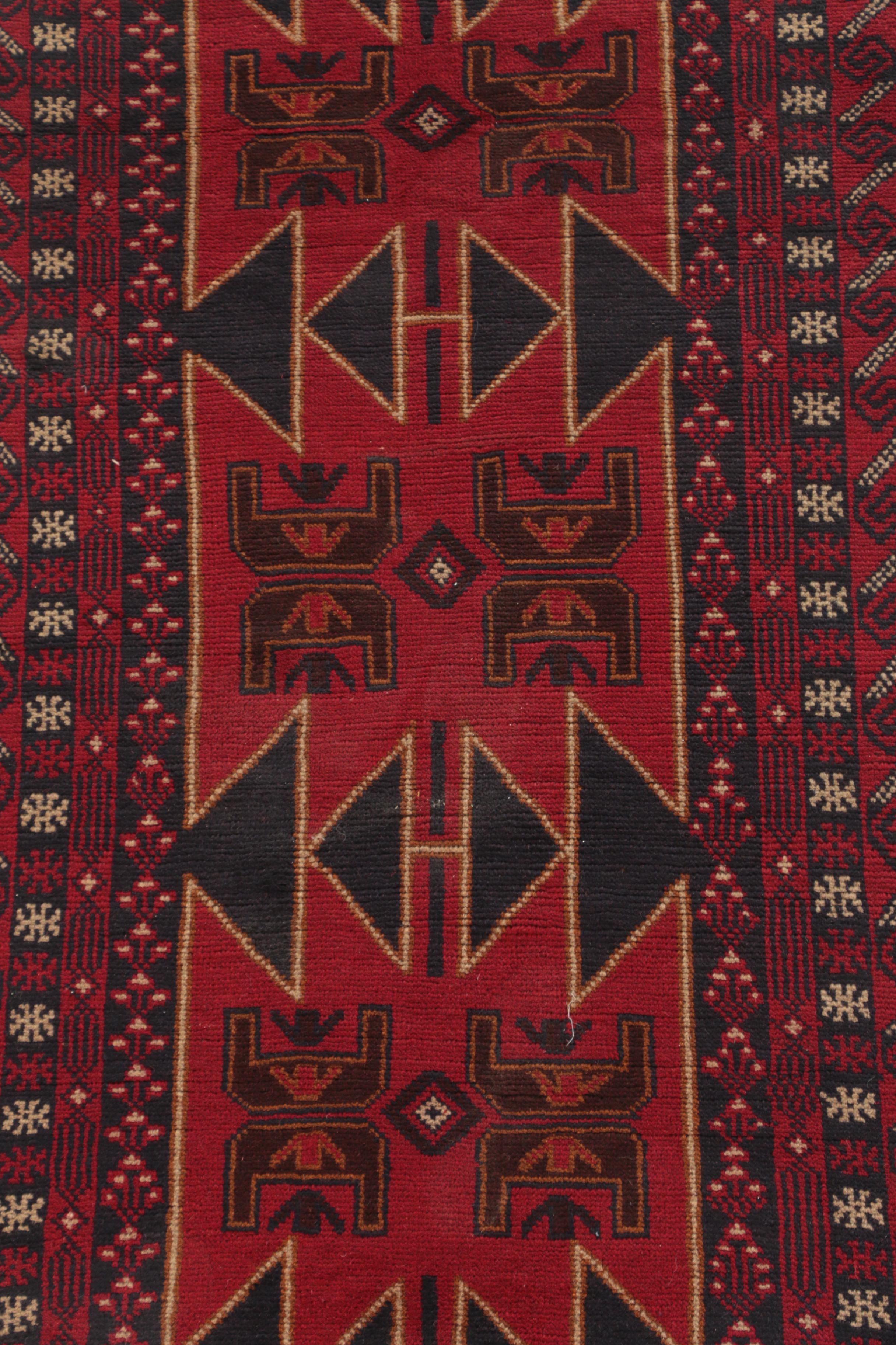 Hand-Knotted Pakistani Baluch Wool Long Rug