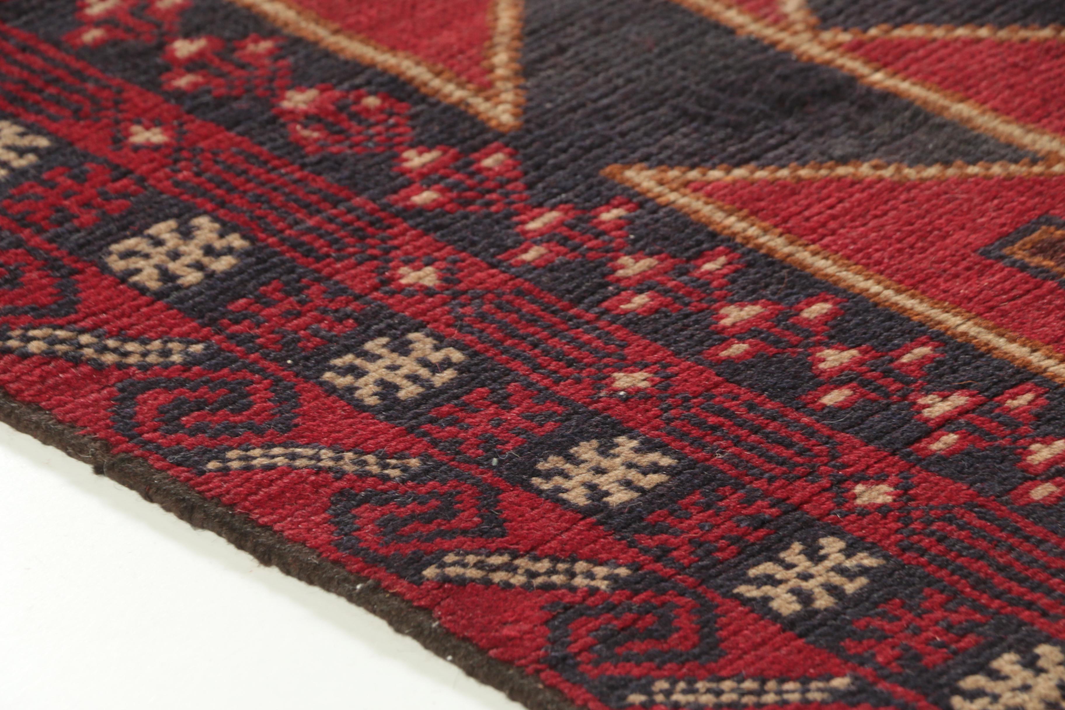 Hand-Knotted Pakistani Baluch Wool Long Rug