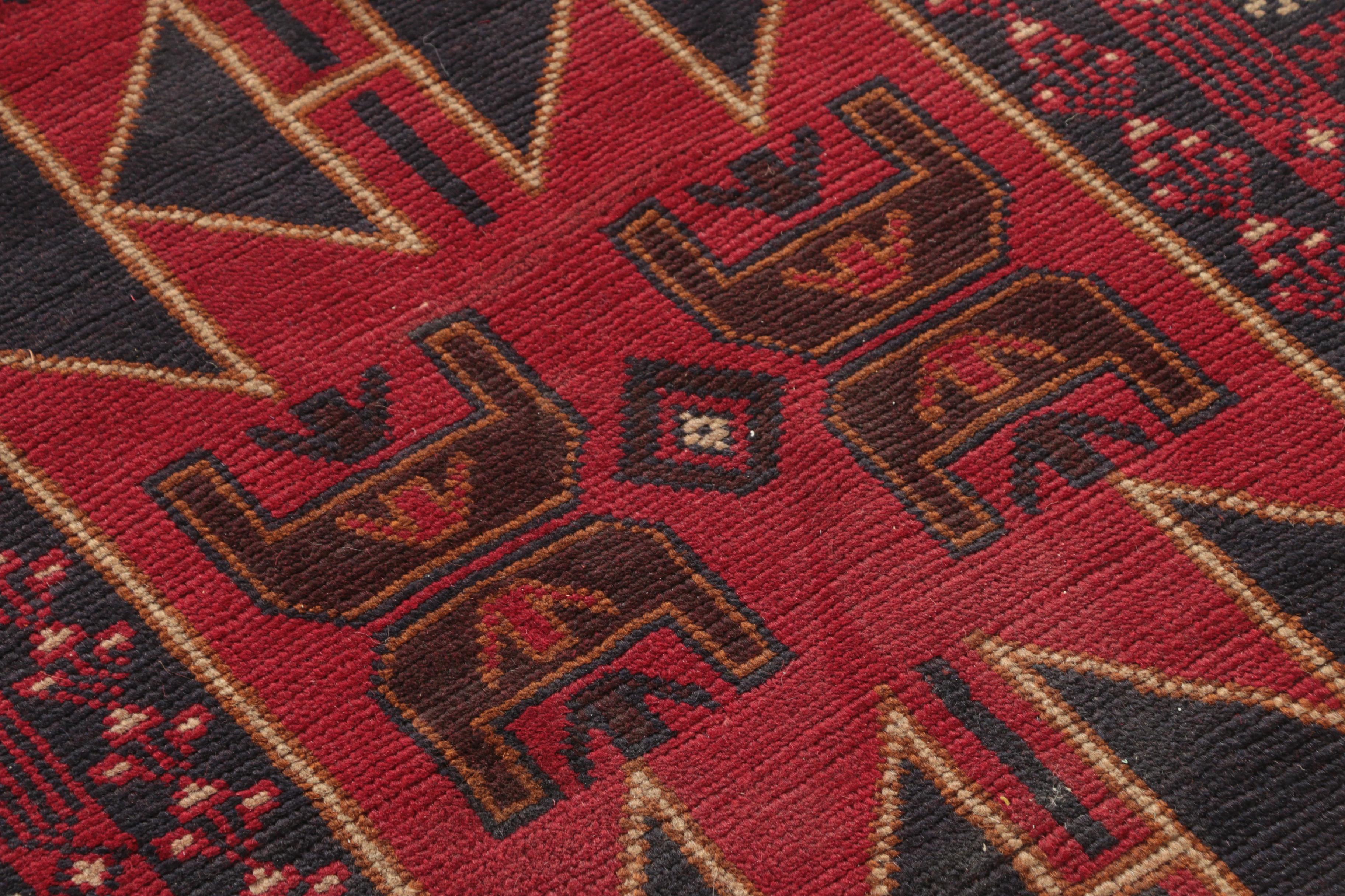 Hand-Knotted Pakistani Baluch Wool Long Rug