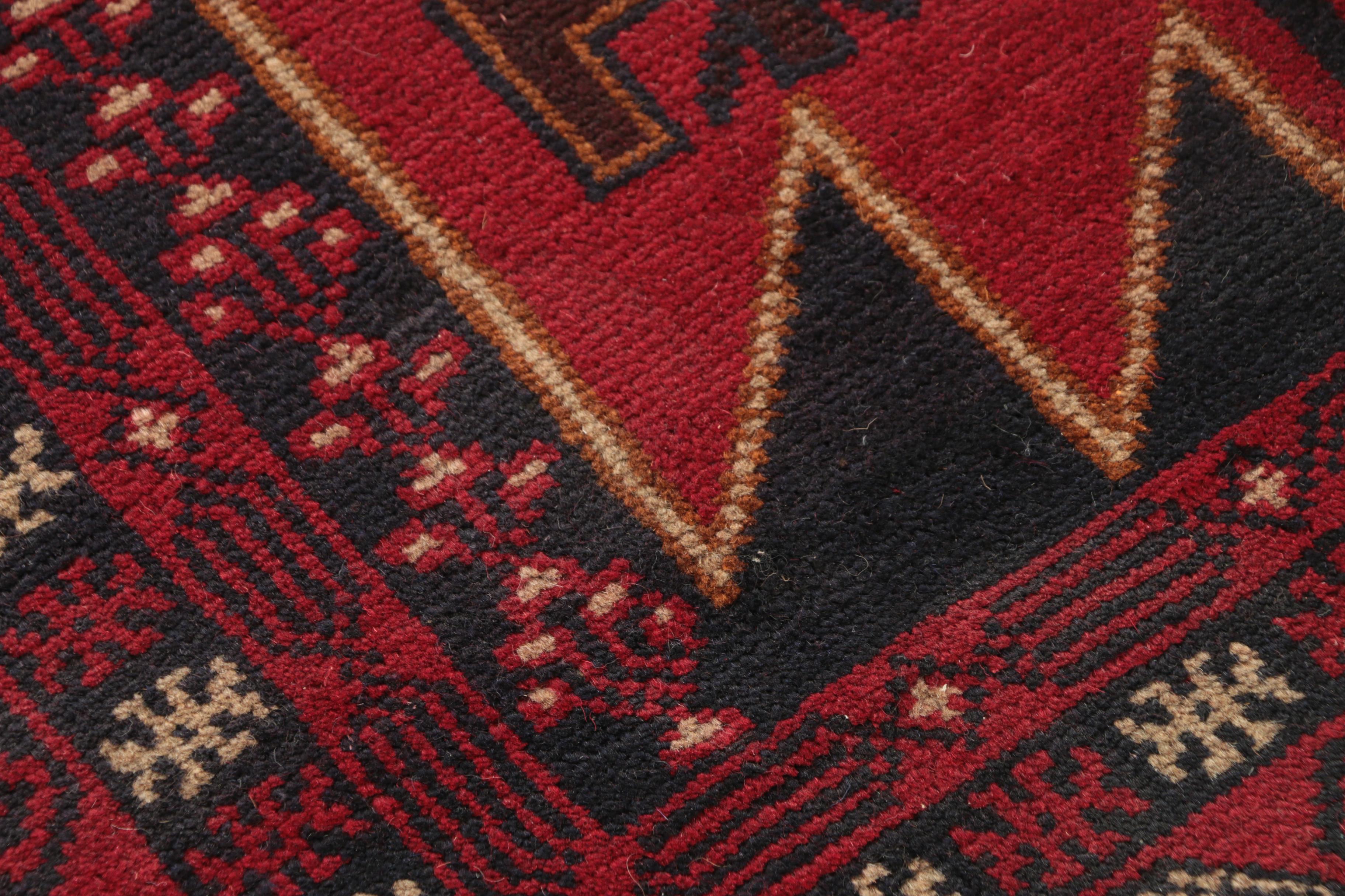 Hand-Knotted Pakistani Baluch Wool Long Rug