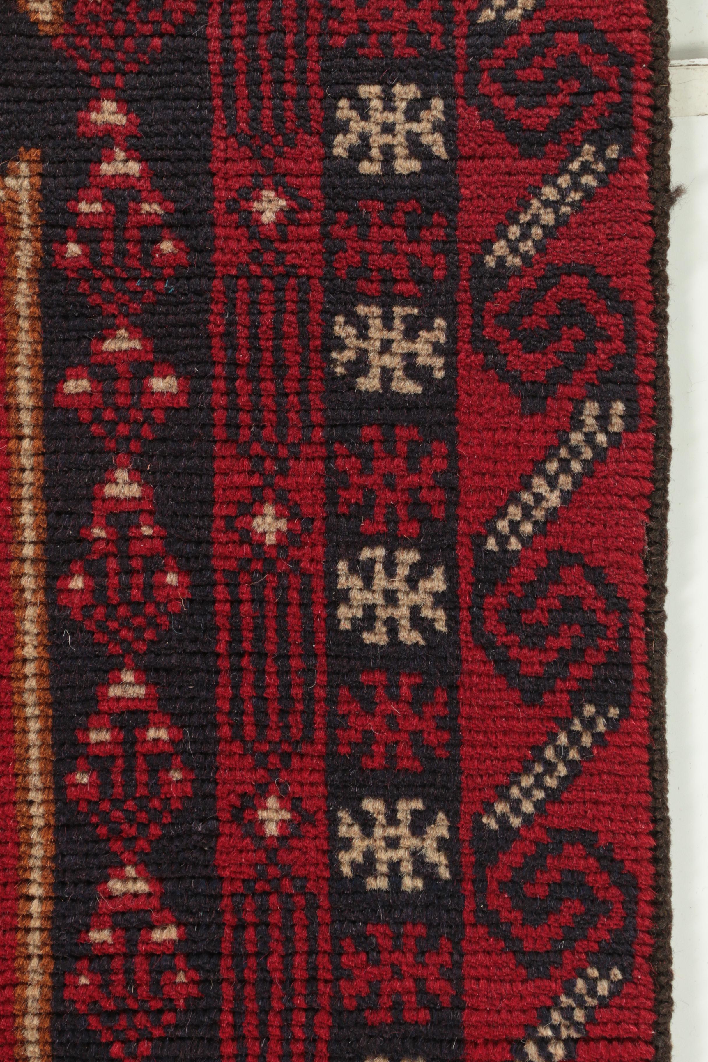 Hand-Knotted Pakistani Baluch Wool Long Rug