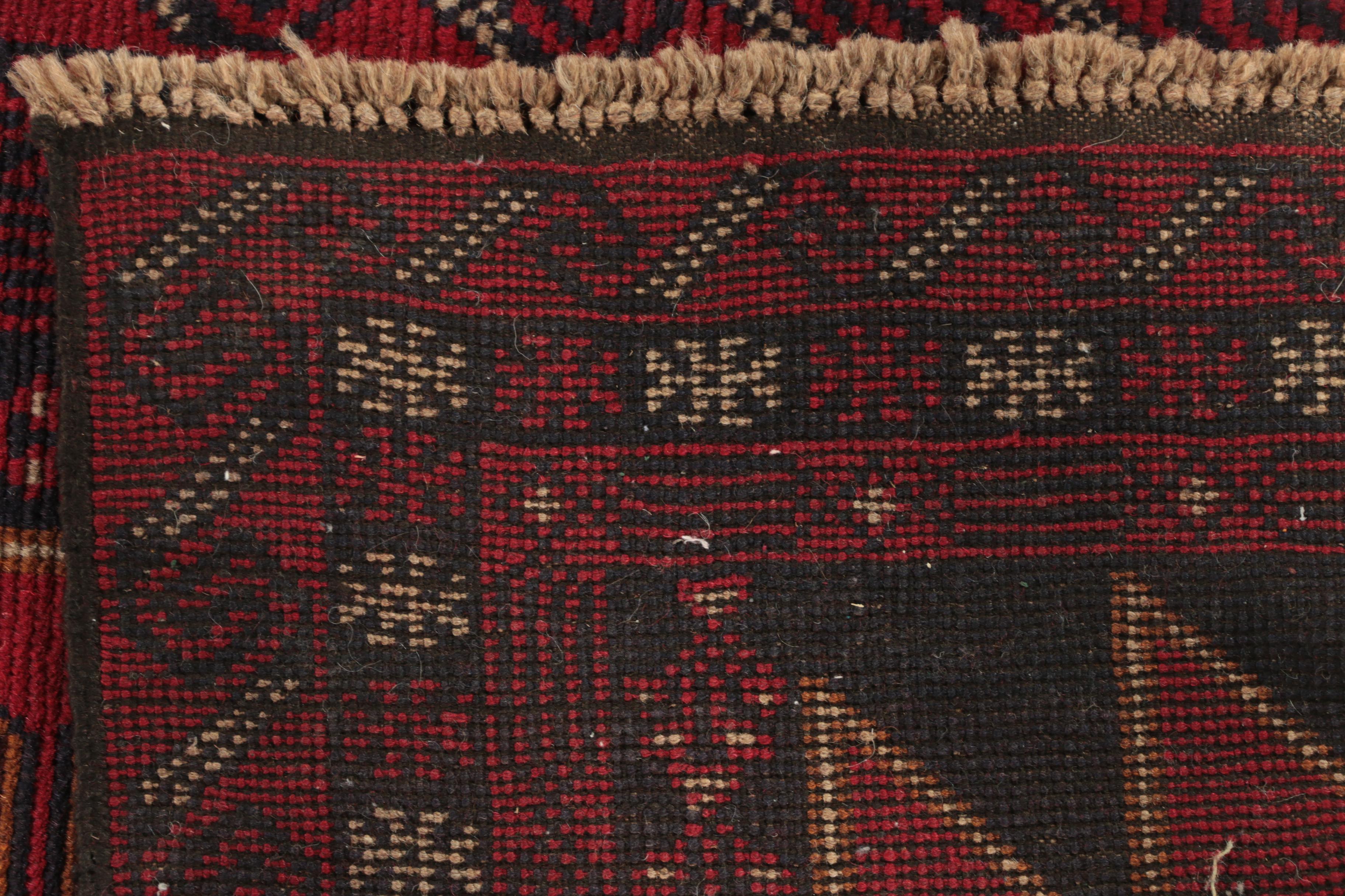 Hand-Knotted Pakistani Baluch Wool Long Rug