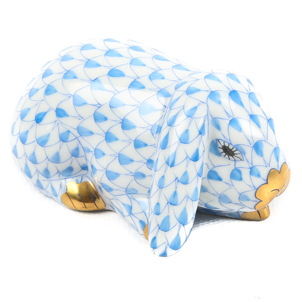 Herend Hungary Porcelain Lop Ear Bunny Figurine