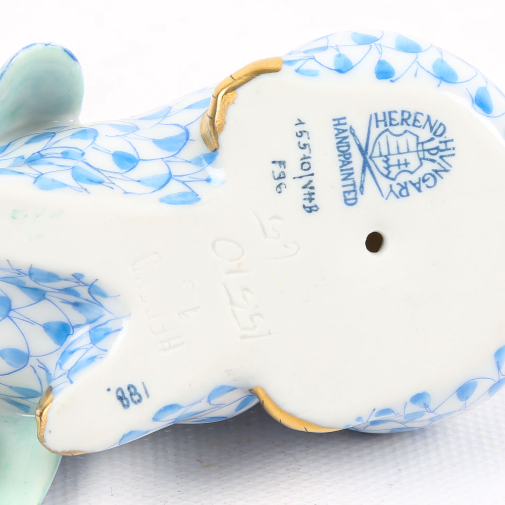 Herend Hungary Porcelain Lop Ear Bunny Figurine