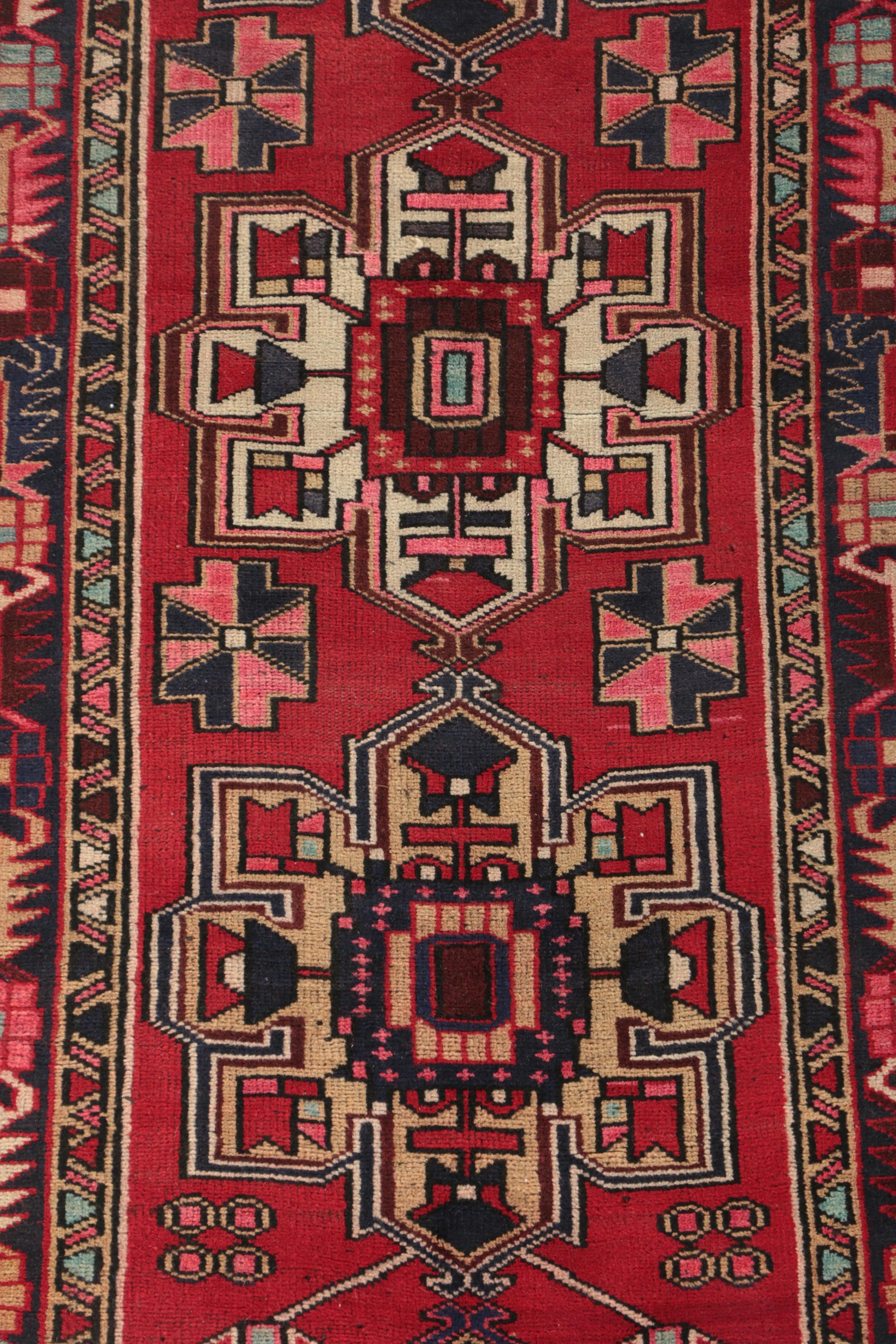 Hand-Knotted Persian Heriz Wool Runner