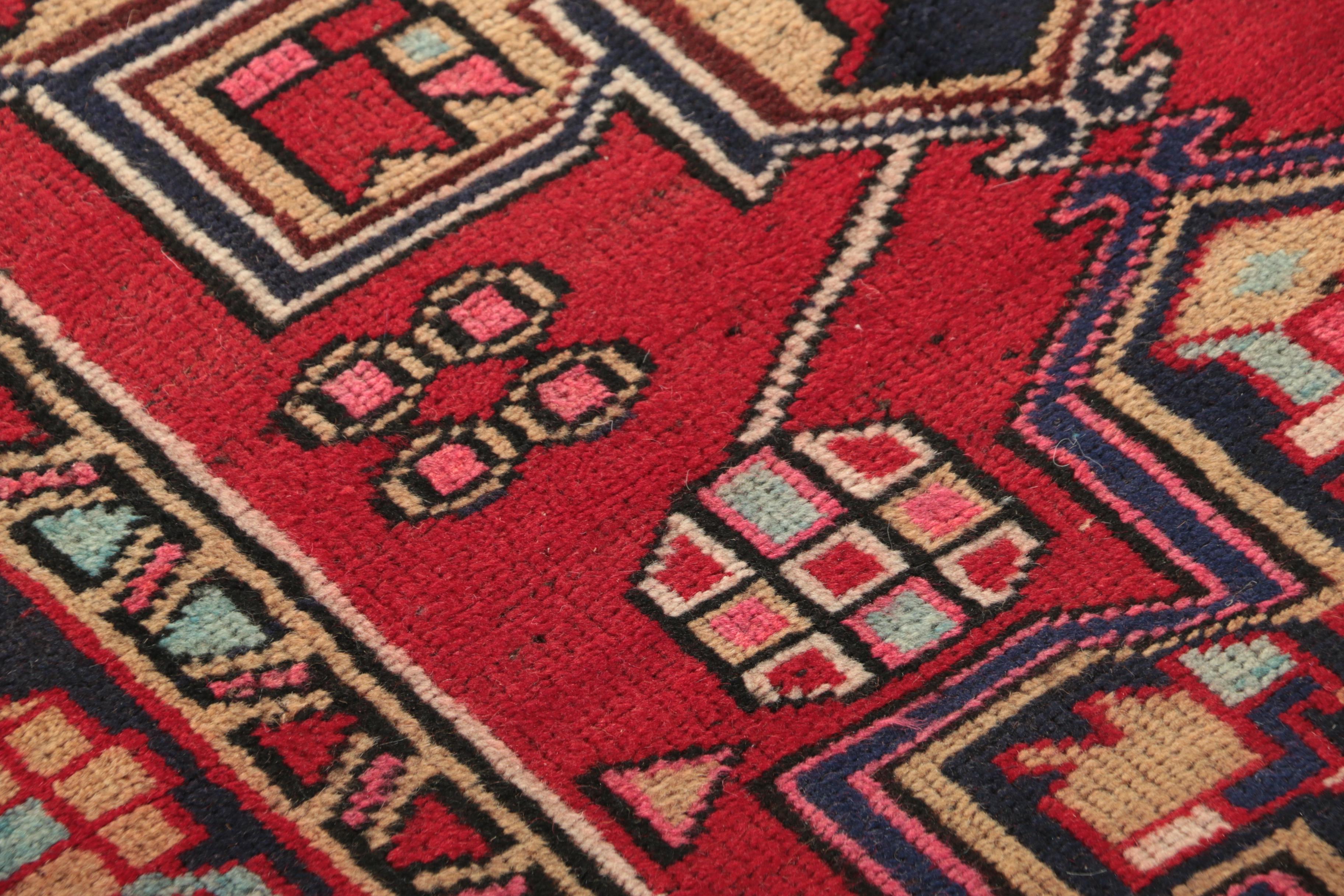 Hand-Knotted Persian Heriz Wool Runner