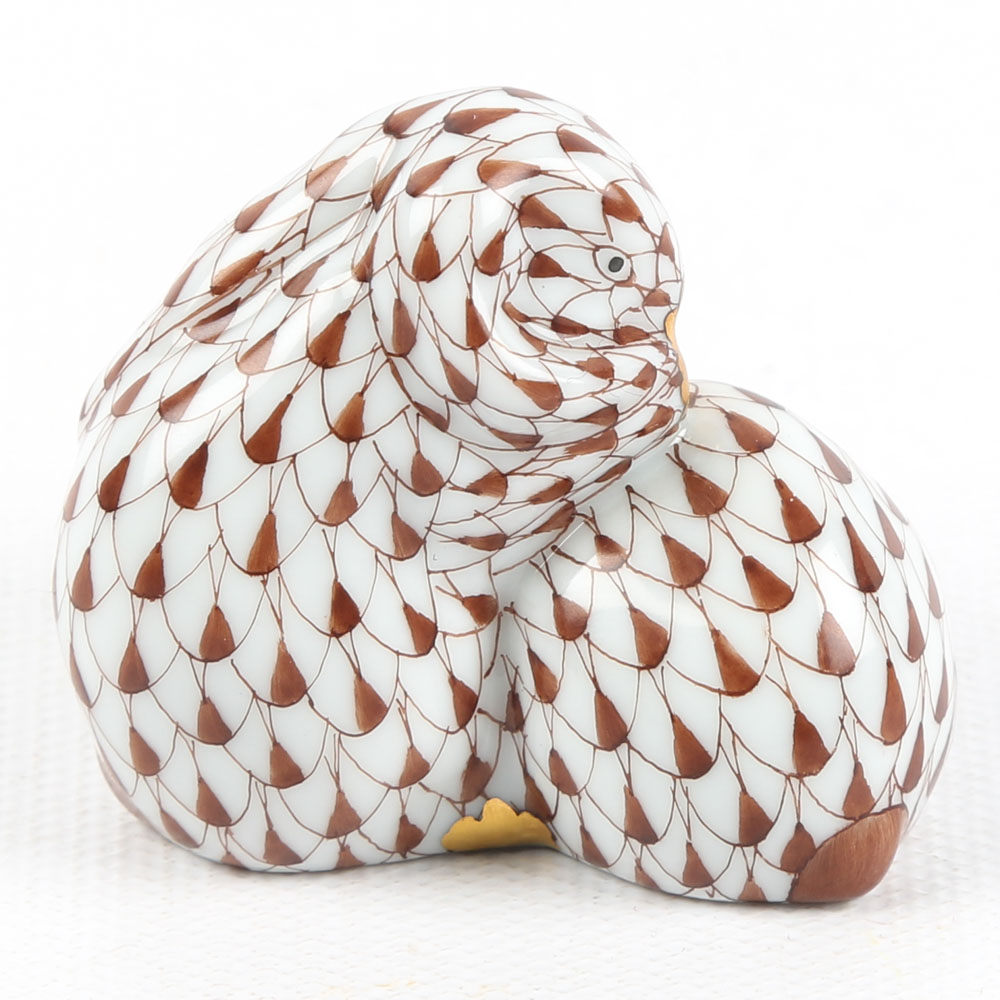 Herend Hungary "Pair of Rabbits" Porcelain Figurine