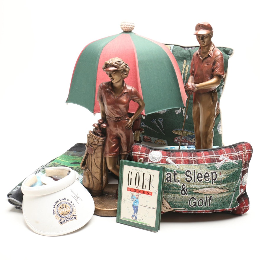 Golf Themed Decor Featuring Austin Sculpture