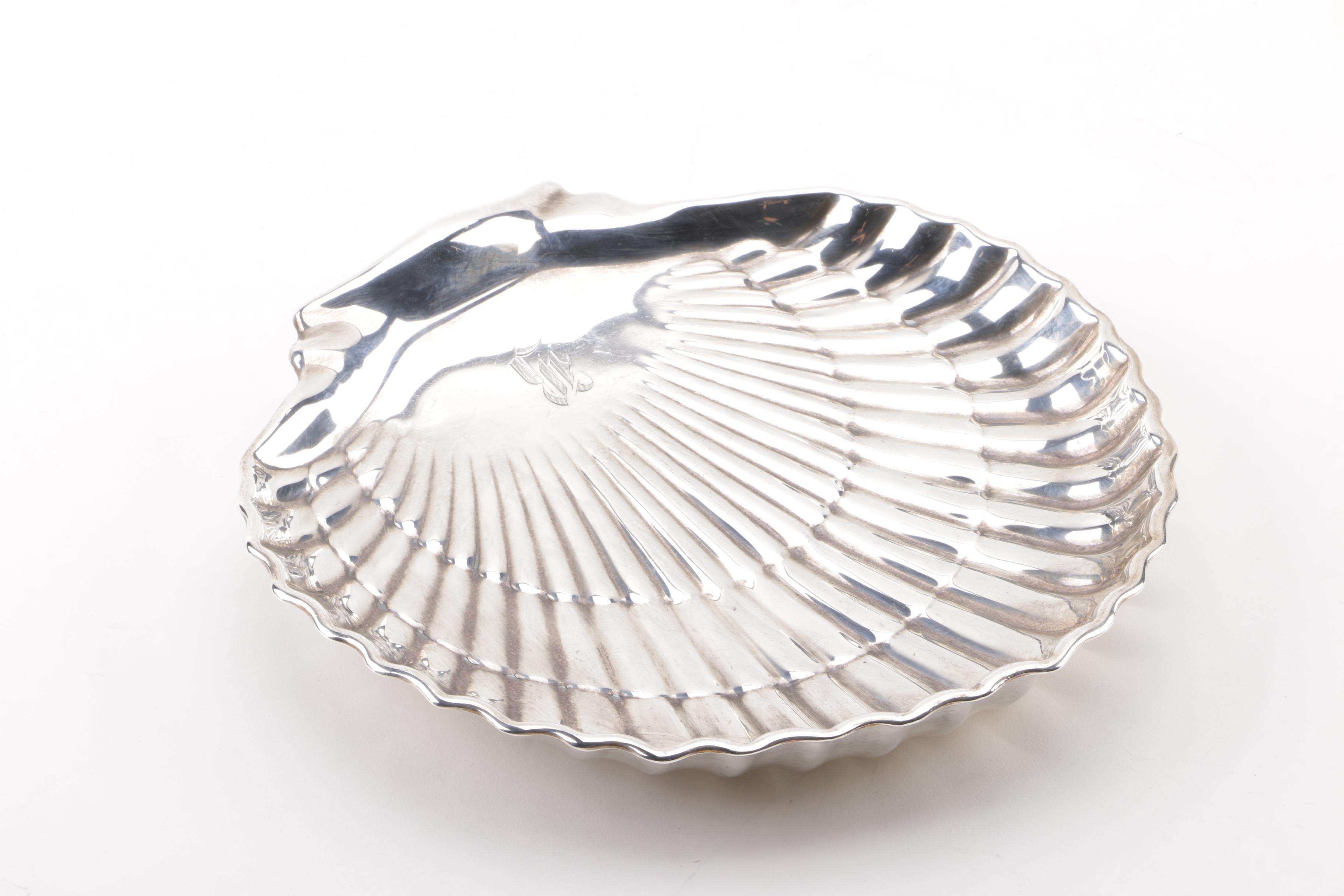 Gorham Sterling Shell Bon Bon Bowl with Baldwin & Miller Revere Bowl