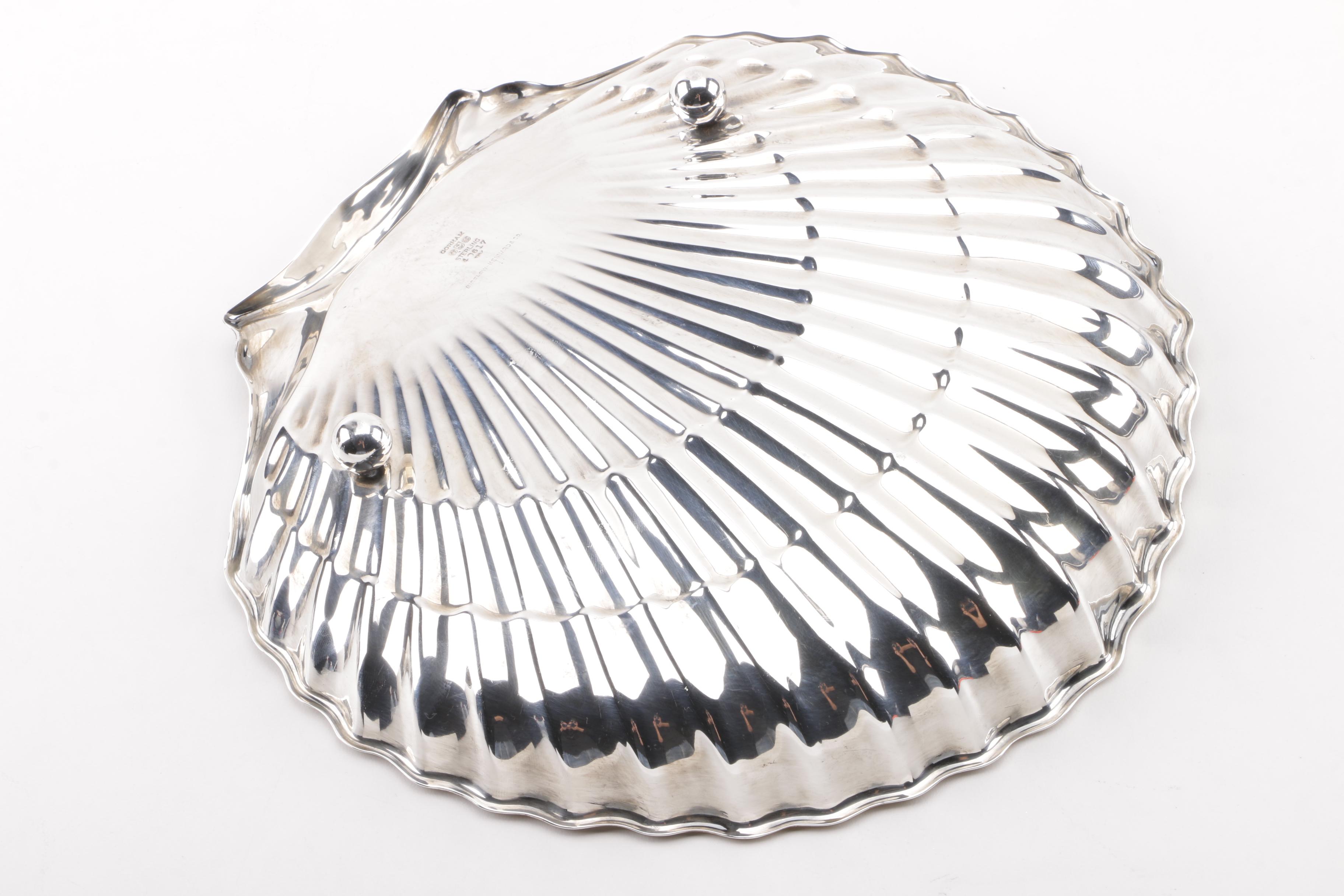 Gorham Sterling Shell Bon Bon Bowl with Baldwin & Miller Revere Bowl