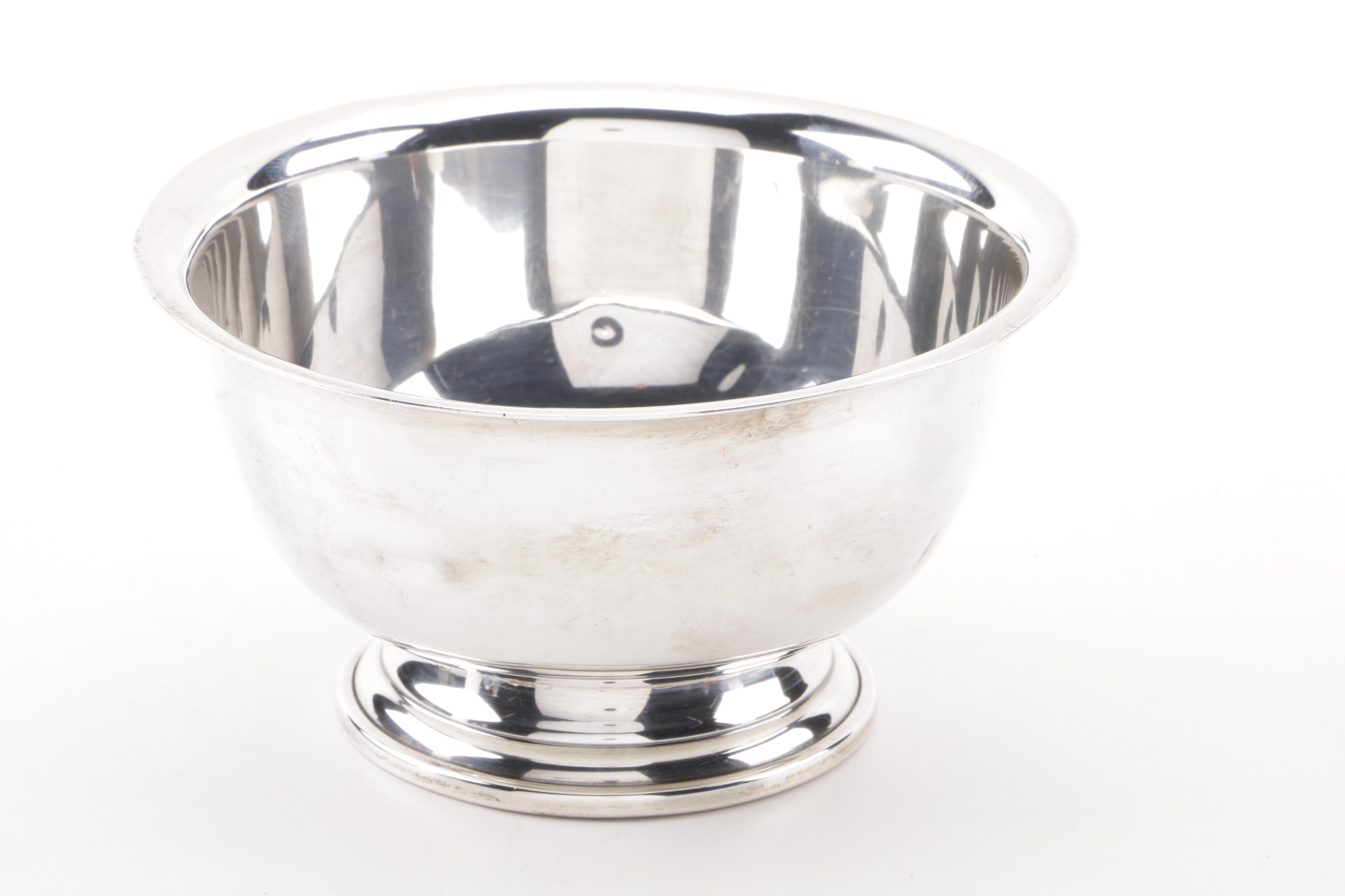 Gorham Sterling Shell Bon Bon Bowl with Baldwin & Miller Revere Bowl