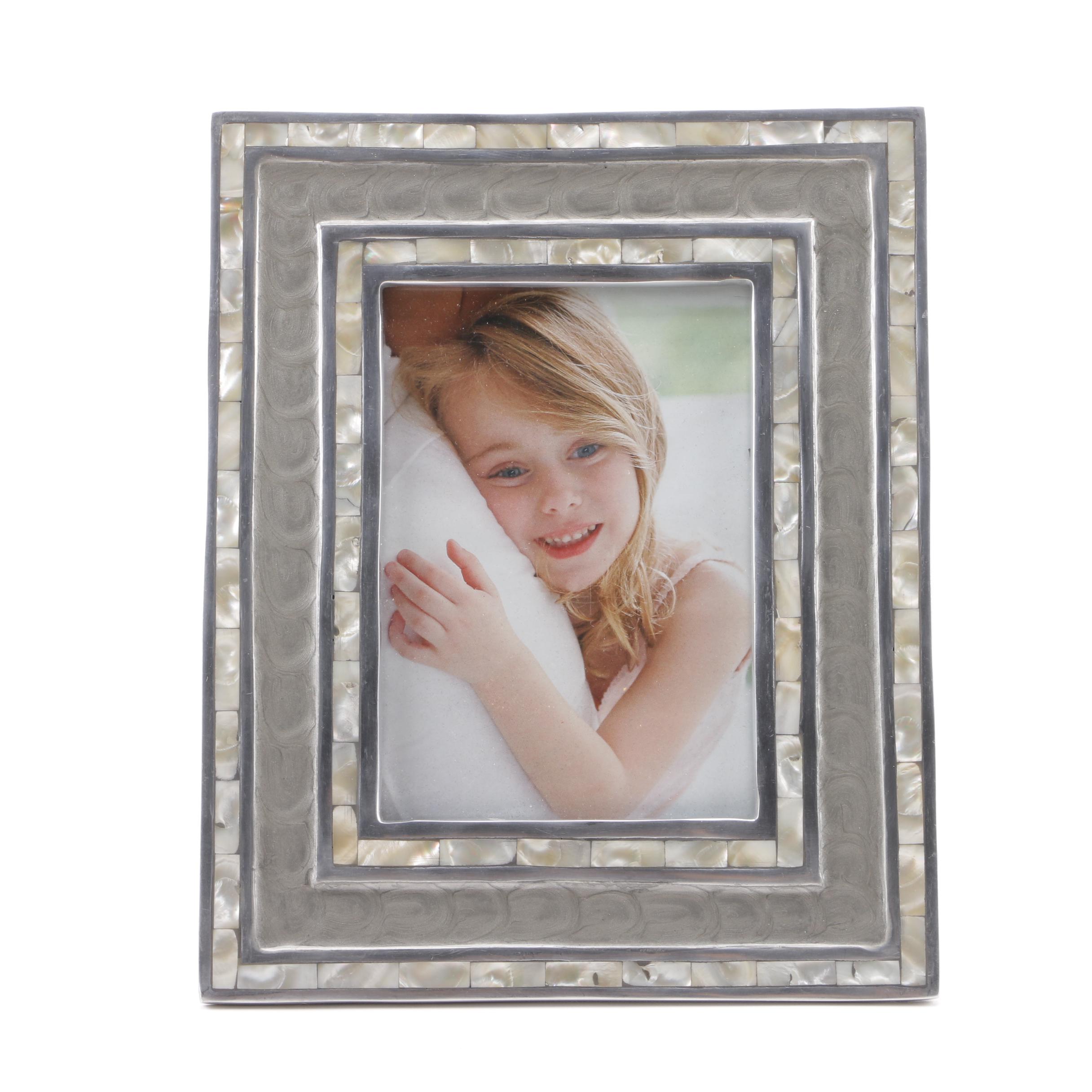 Acrylic and Shell Picture Frame by Bloomingdale's