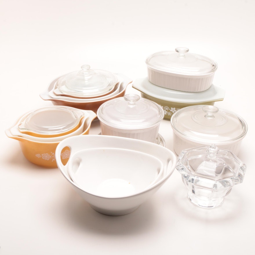 Collection of Thirteen Corning Ware and Pyrex Baking Dishes