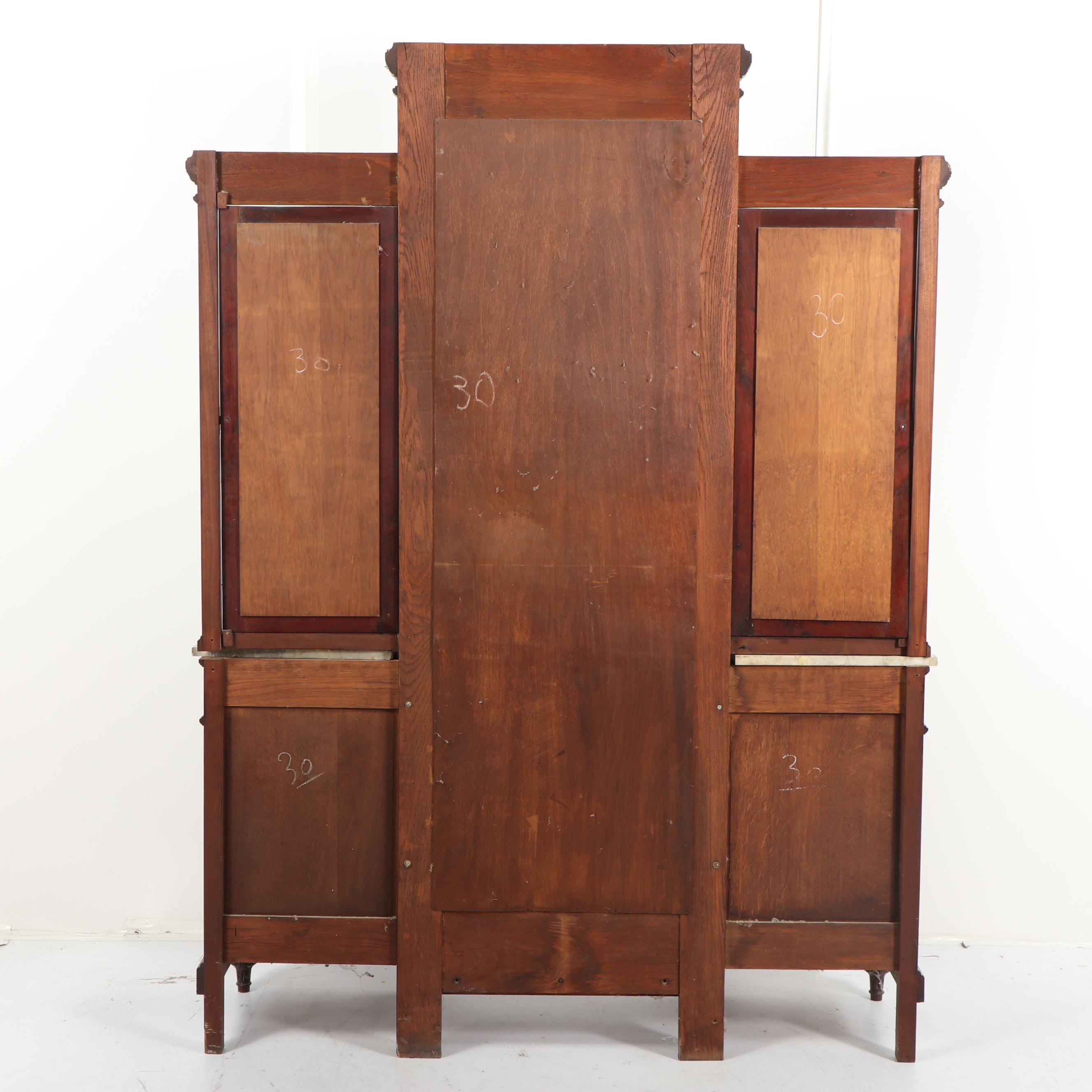 Late Victorian Mahogany and Marble Vanity, Mid 19th Century