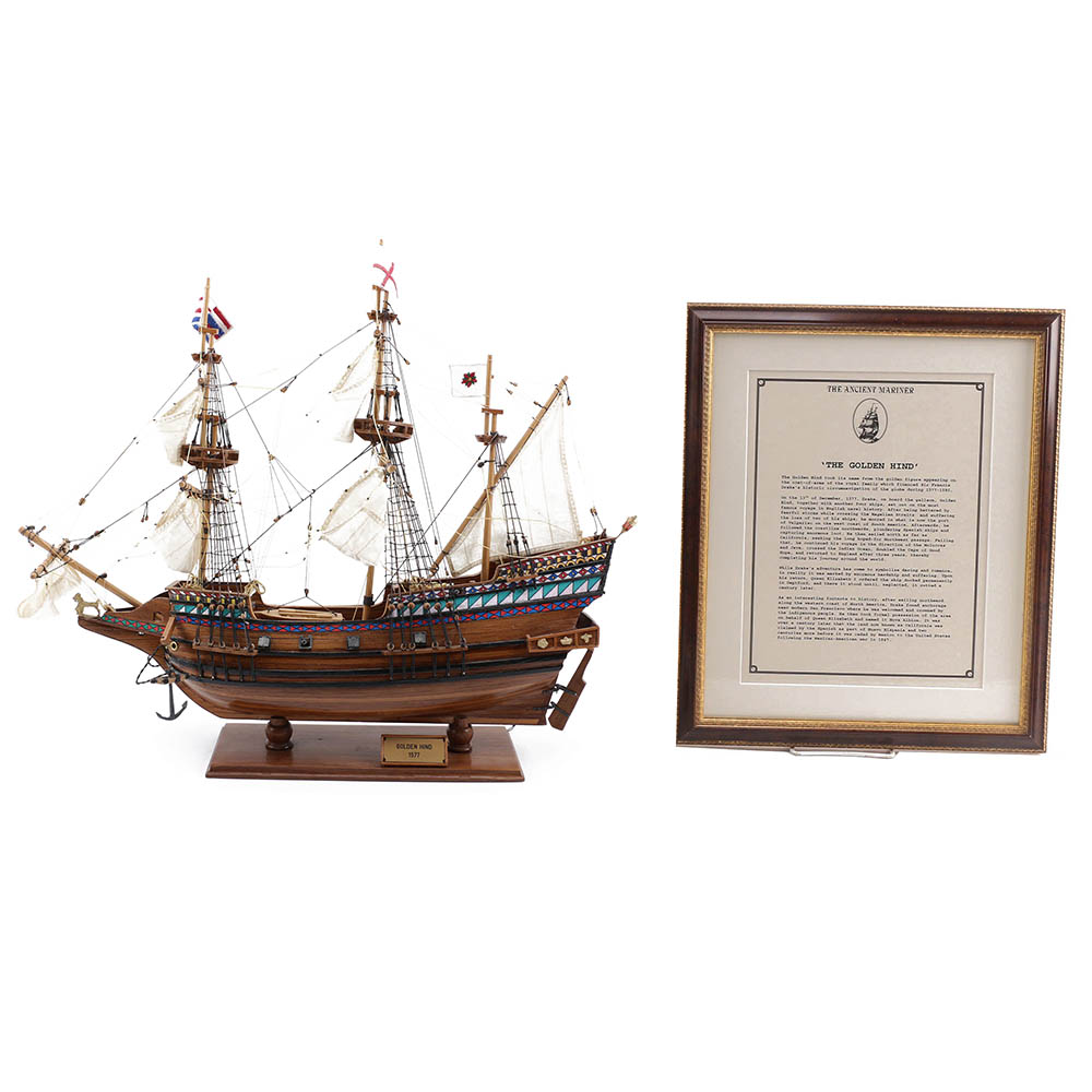 Mamoli Golden Hind 1577 Wooden Ship Model