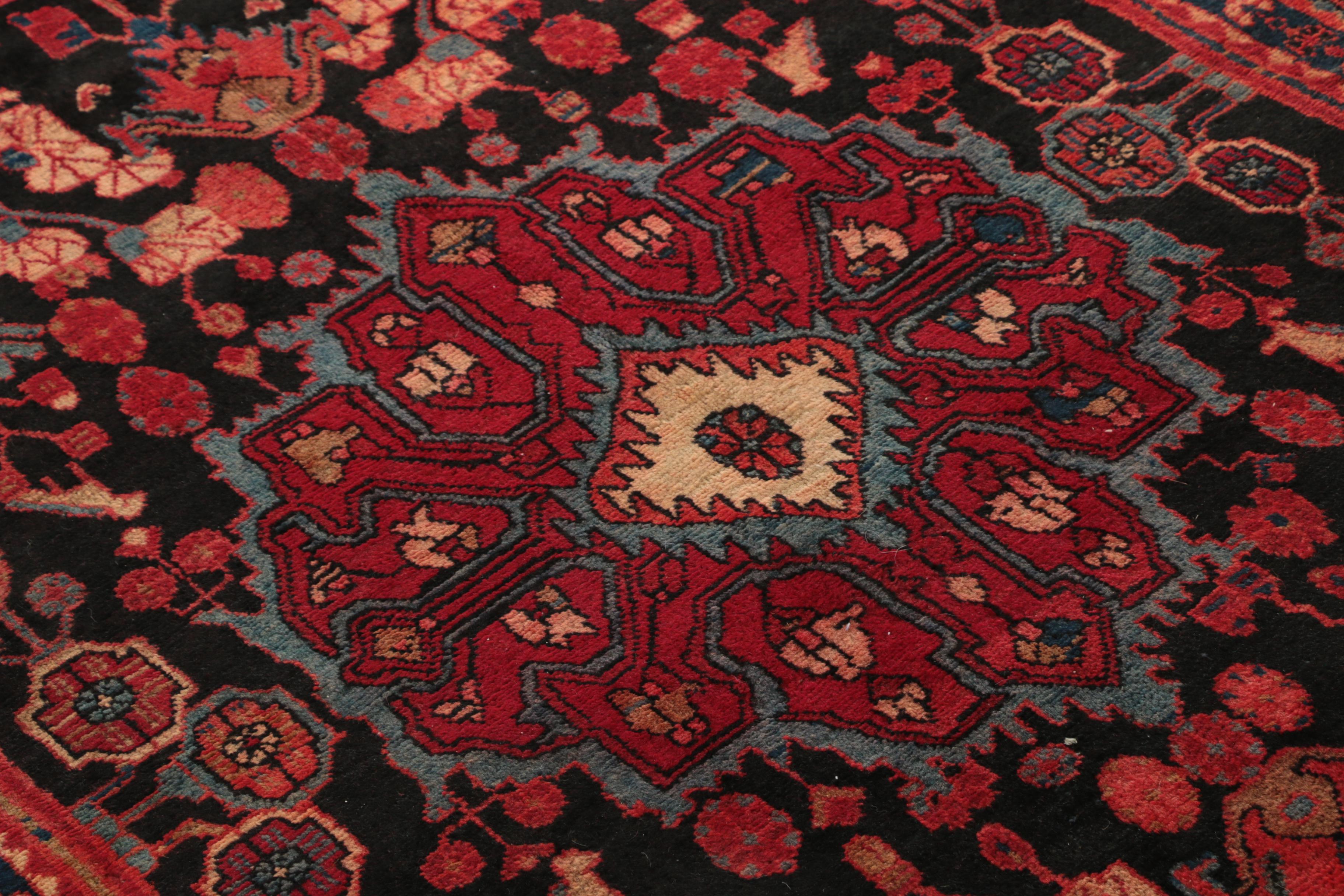 Hand-Knotted Inscribed Persian Nahavand Wool Long Rug