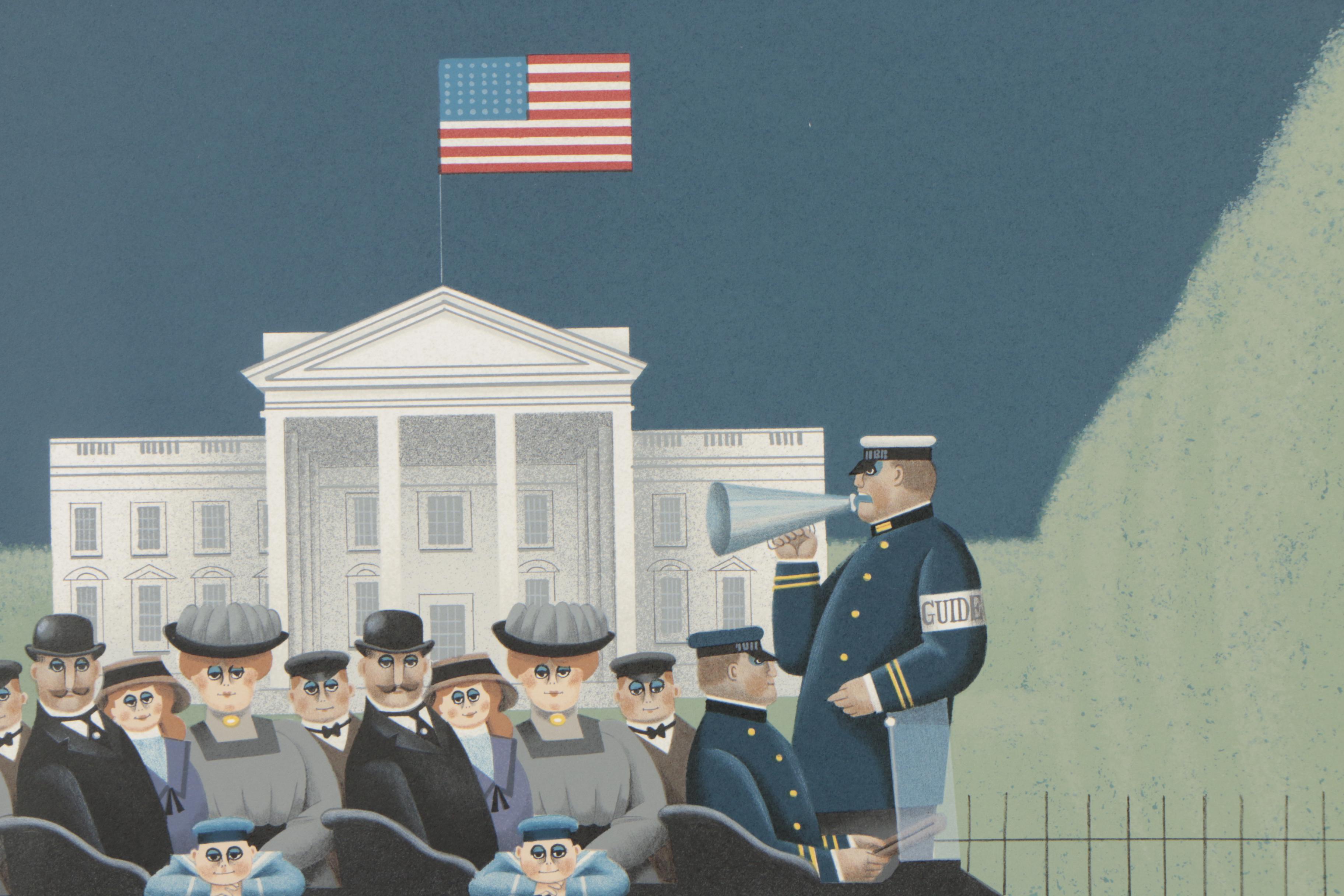 Jan Balet Lithograph "To the Left... The White House"