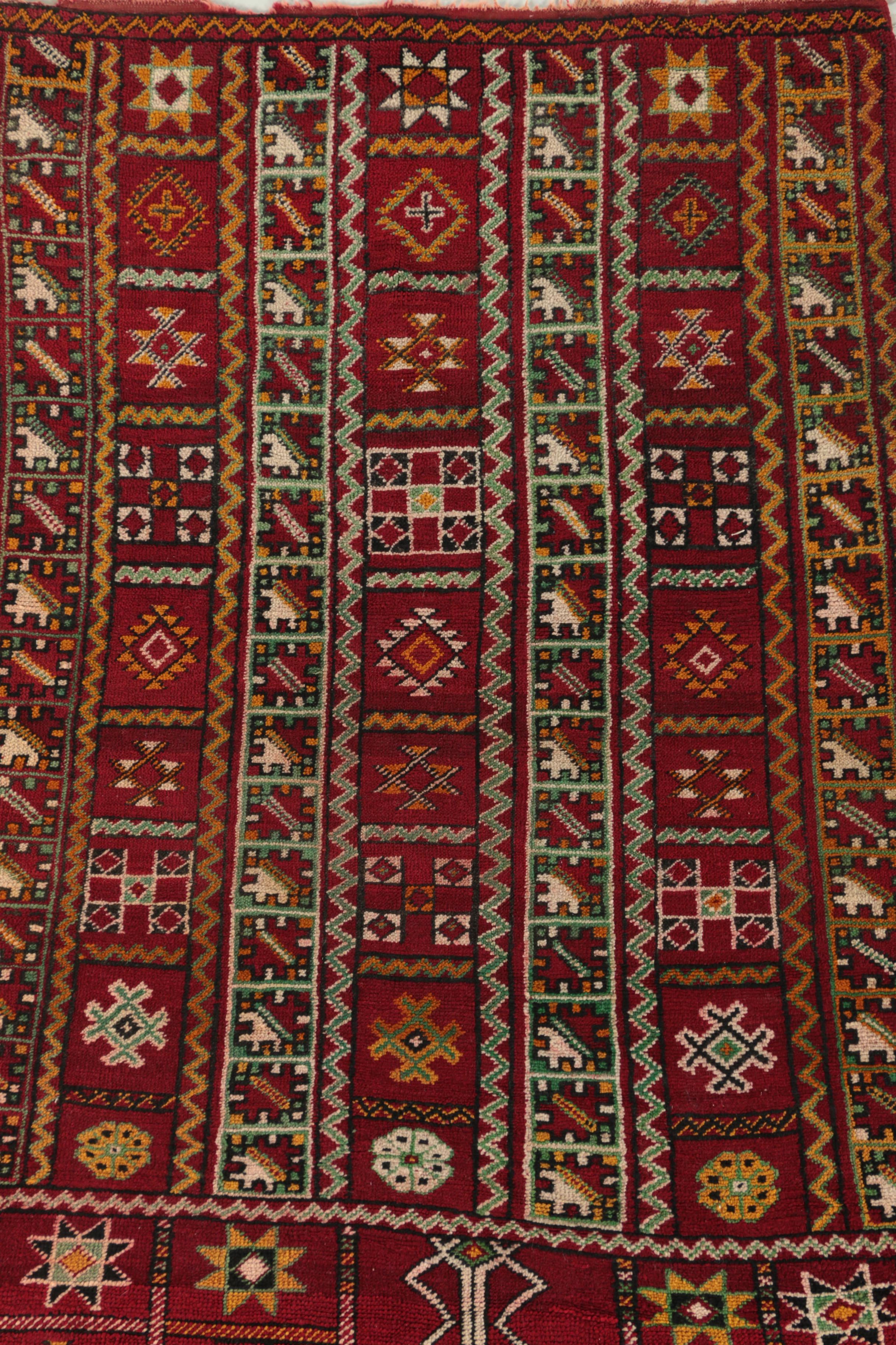 Hand-Knotted Indo-Caucasian Wool Rug