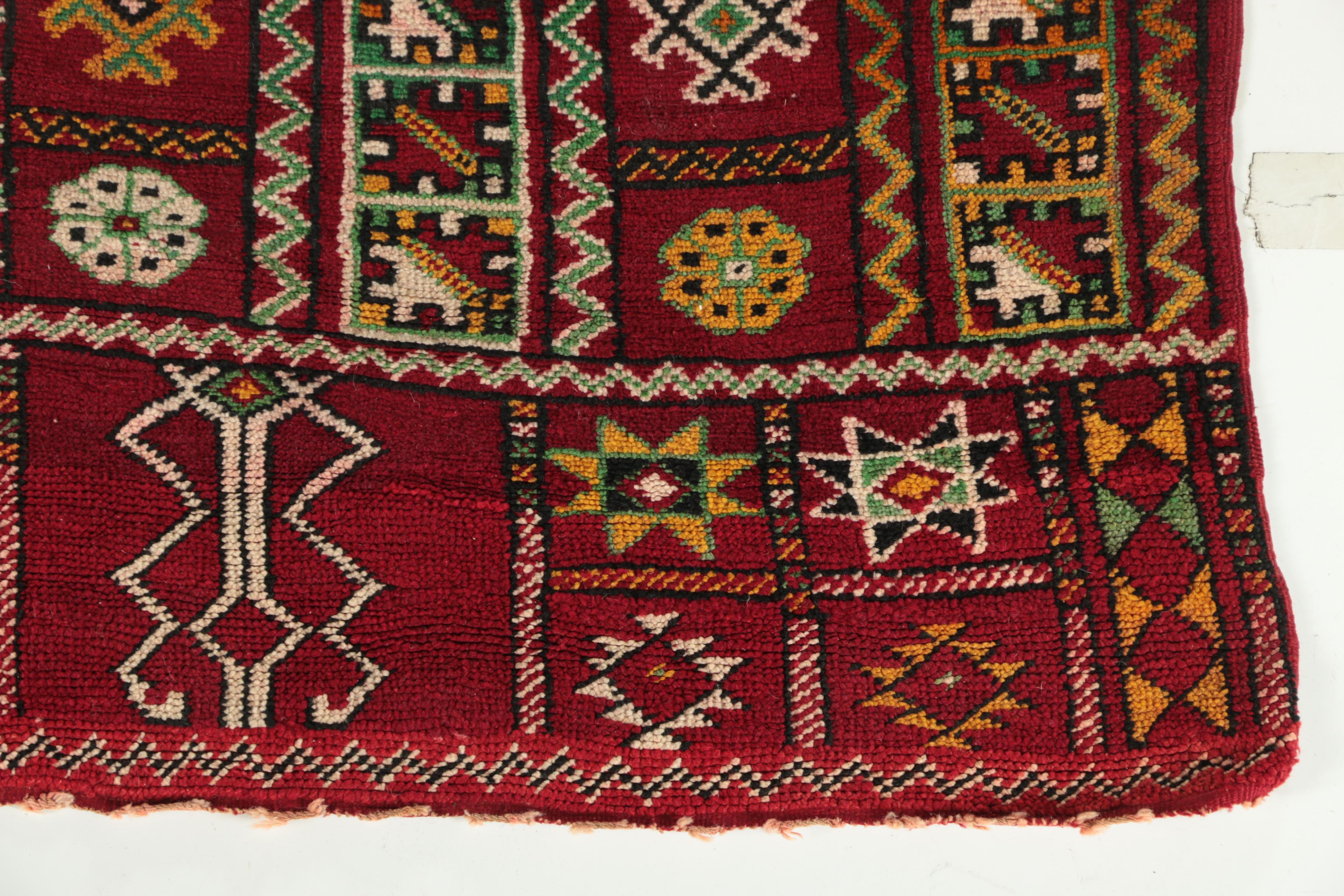 Hand-Knotted Indo-Caucasian Wool Rug