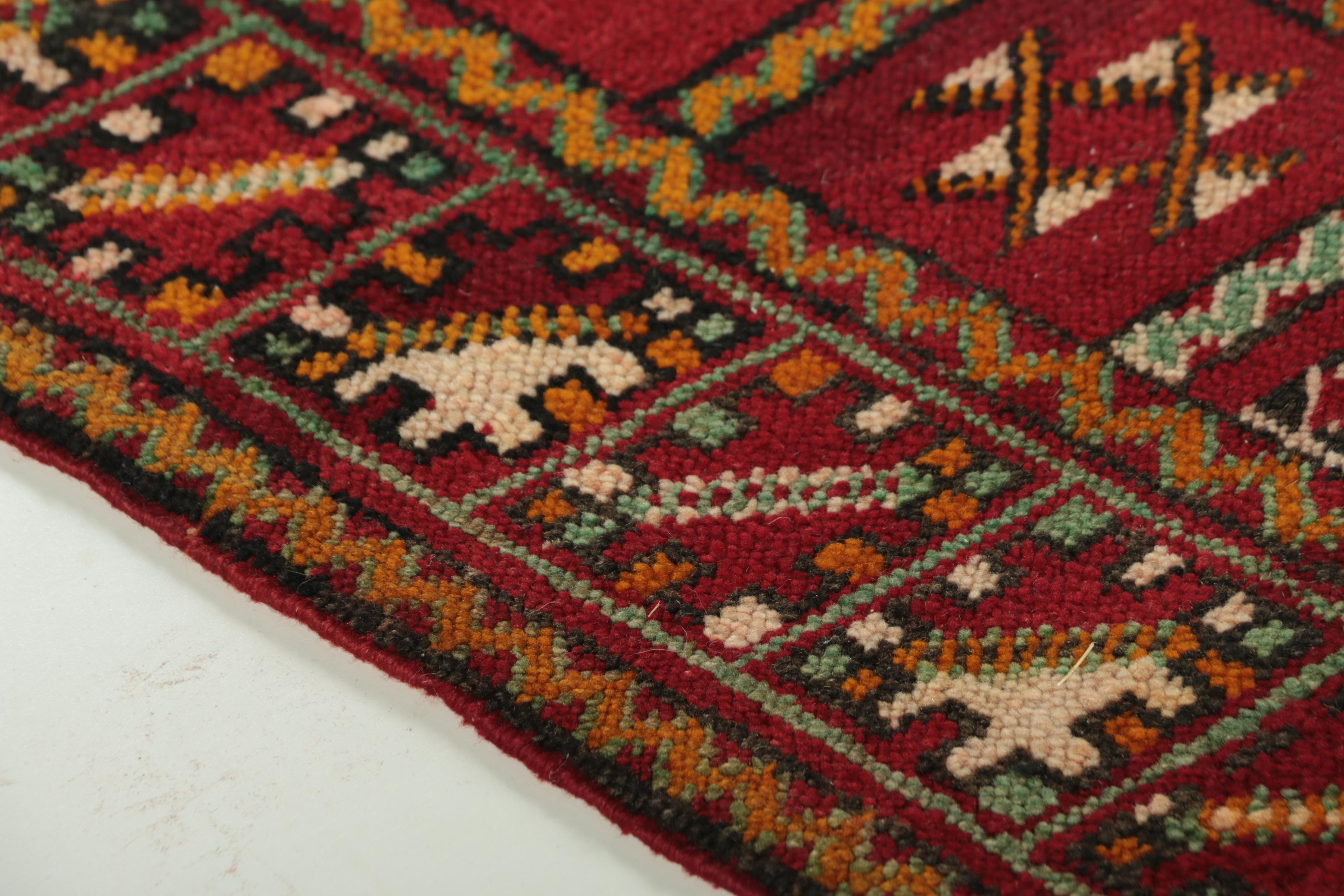 Hand-Knotted Indo-Caucasian Wool Rug