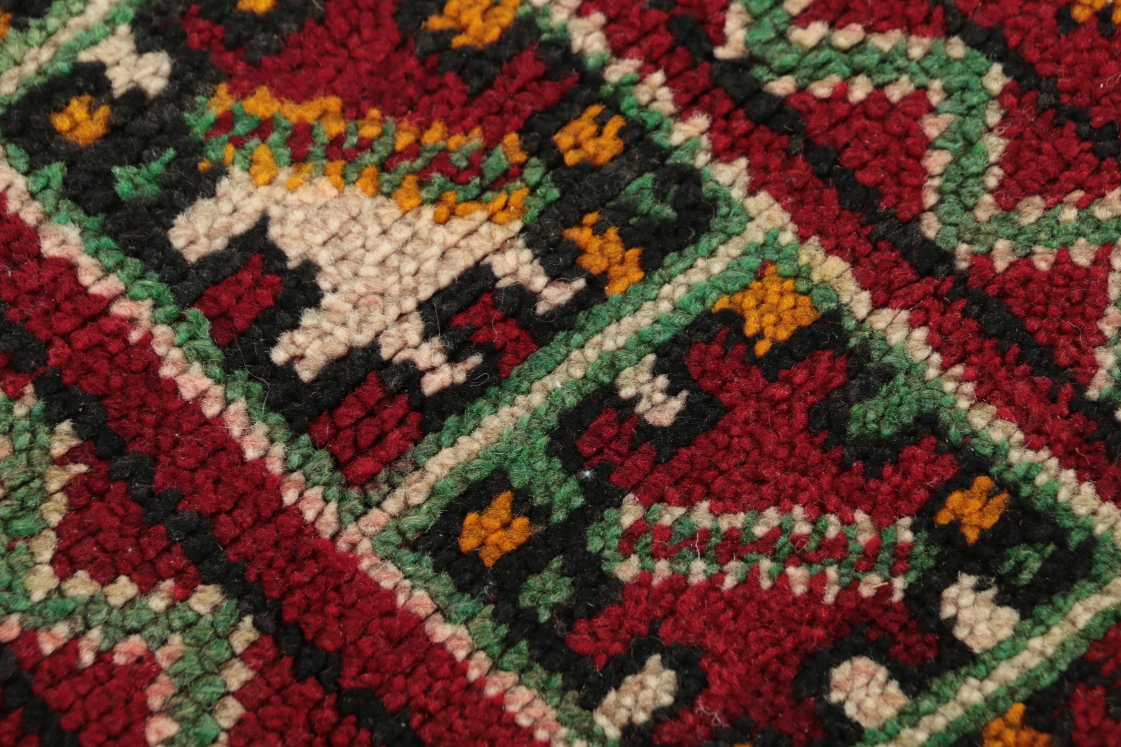 Hand-Knotted Indo-Caucasian Wool Rug