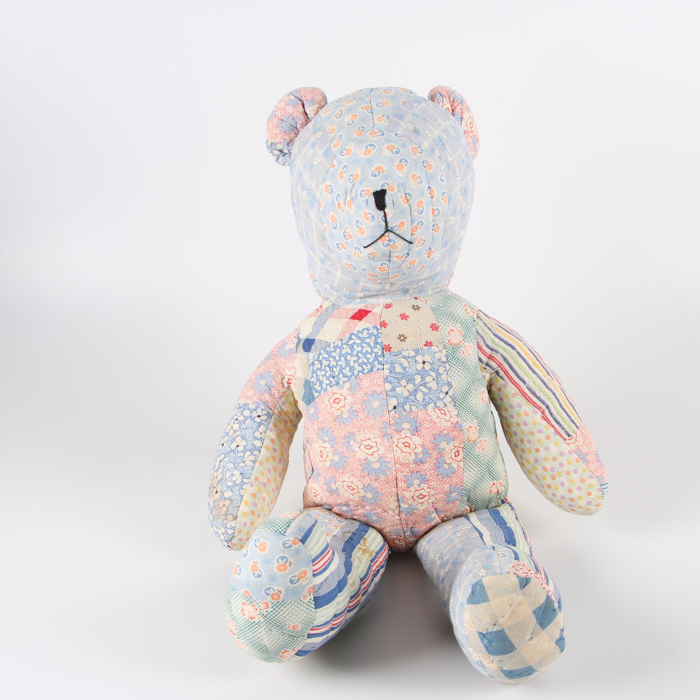 Patchwork Teddy Bears Made From Vintage and Antique Quilts
