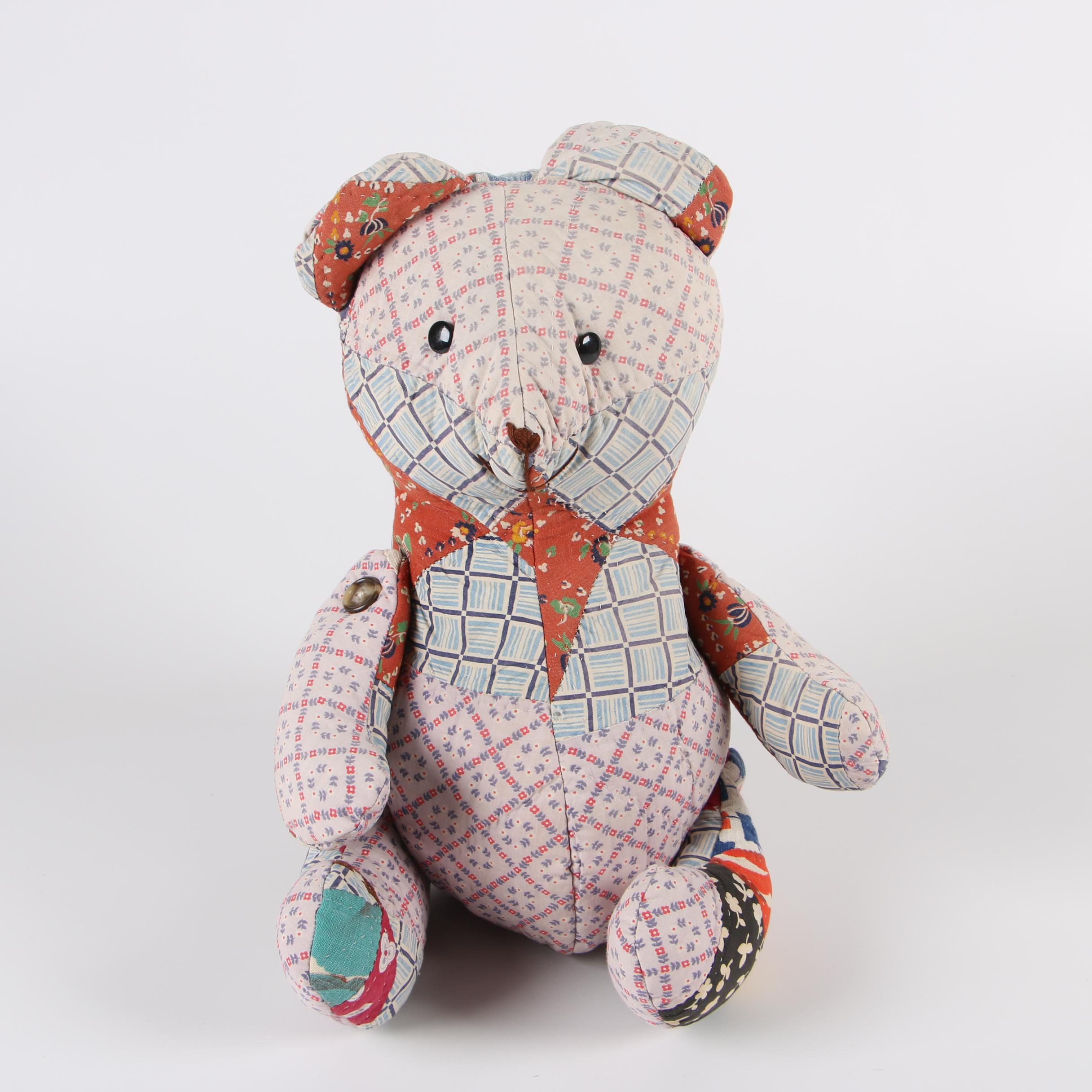 Patchwork Teddy Bears Made From Vintage and Antique Quilts