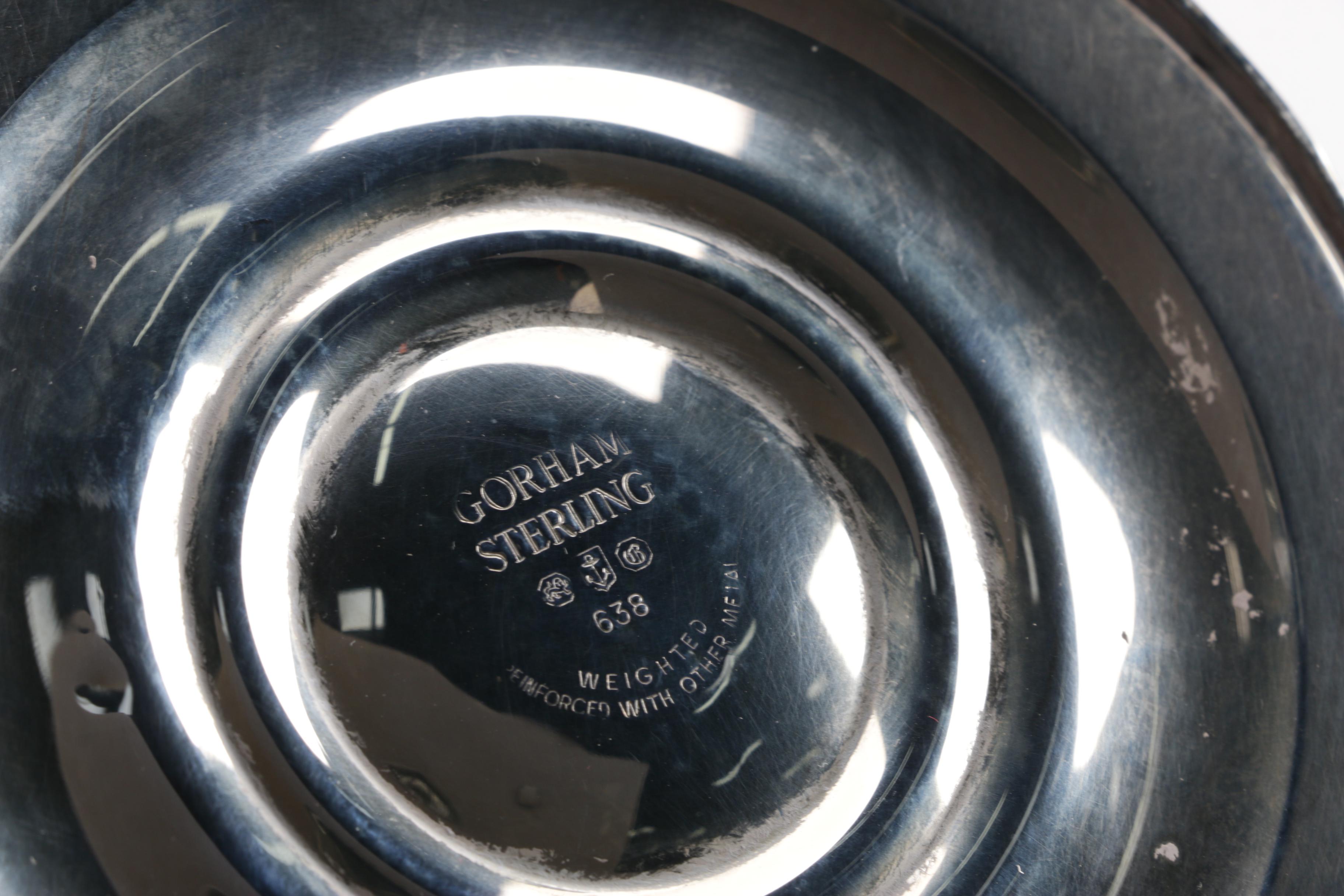 Gorham "Puritan" Weighted Sterling Silver Candelabra Pair