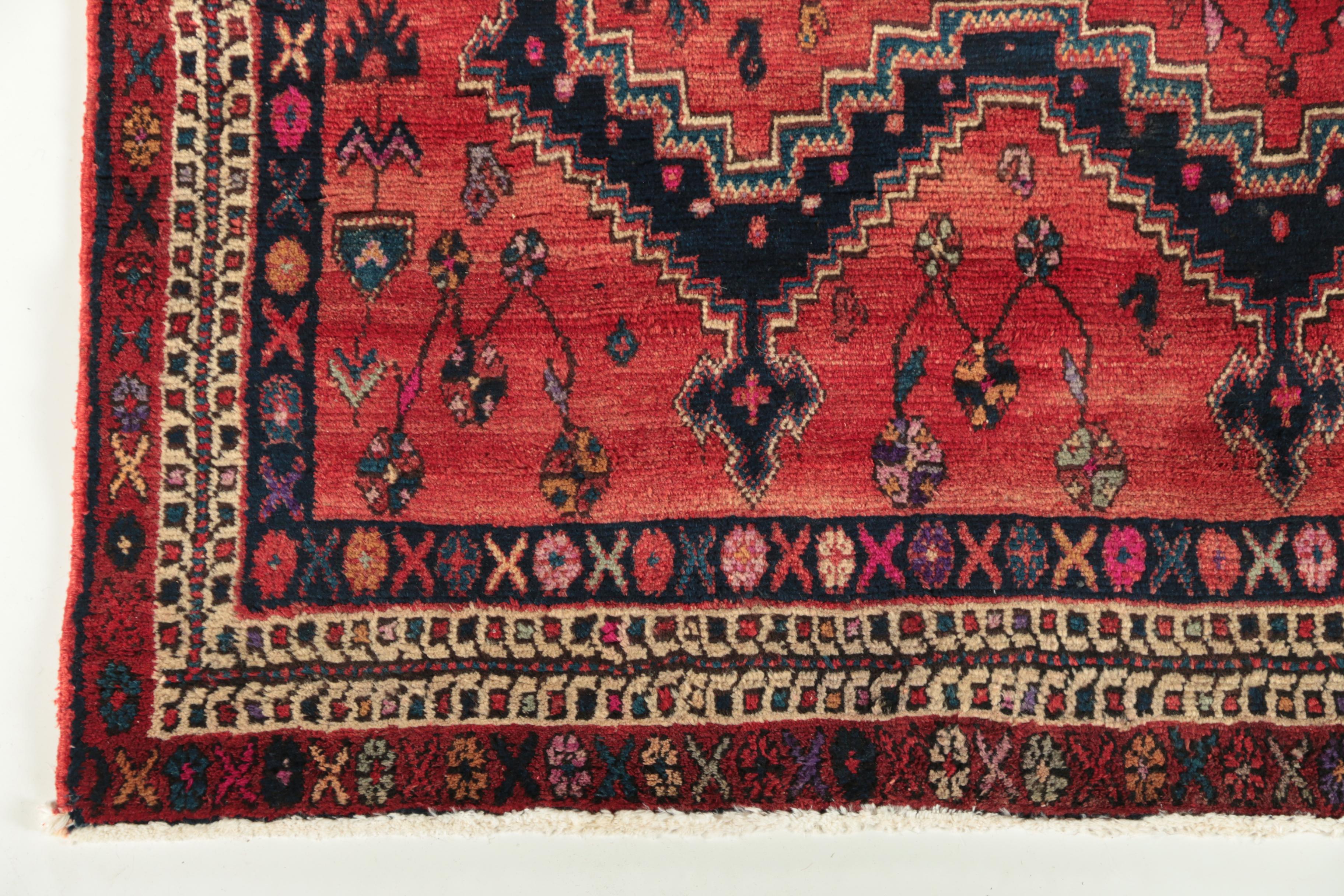 Hand-Knotted Persian Afshar Wool Rug