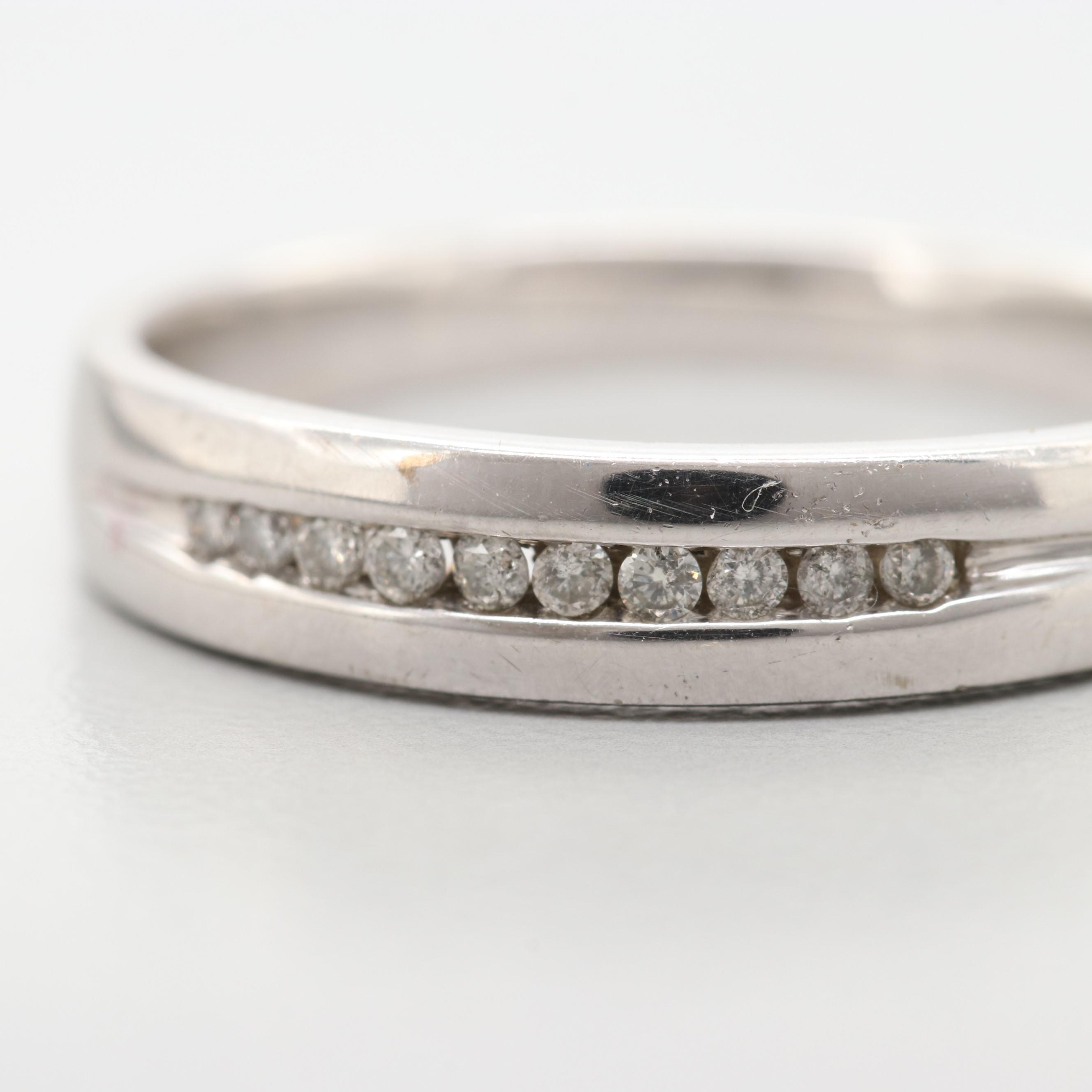 10K White Gold Diamond Ring