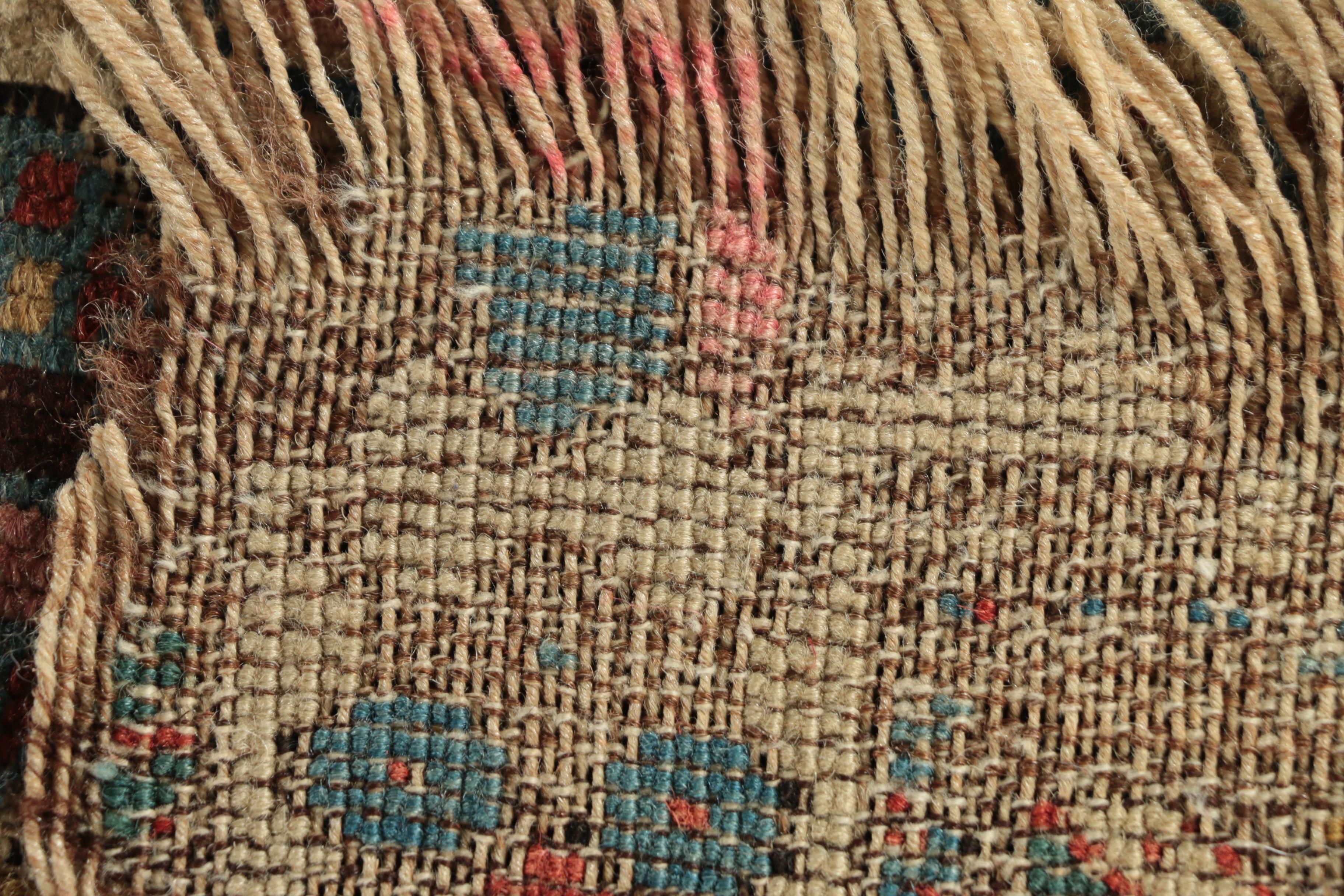 Semi-Antique Hand-Knotted Caucasian Daghestan Wool Rug