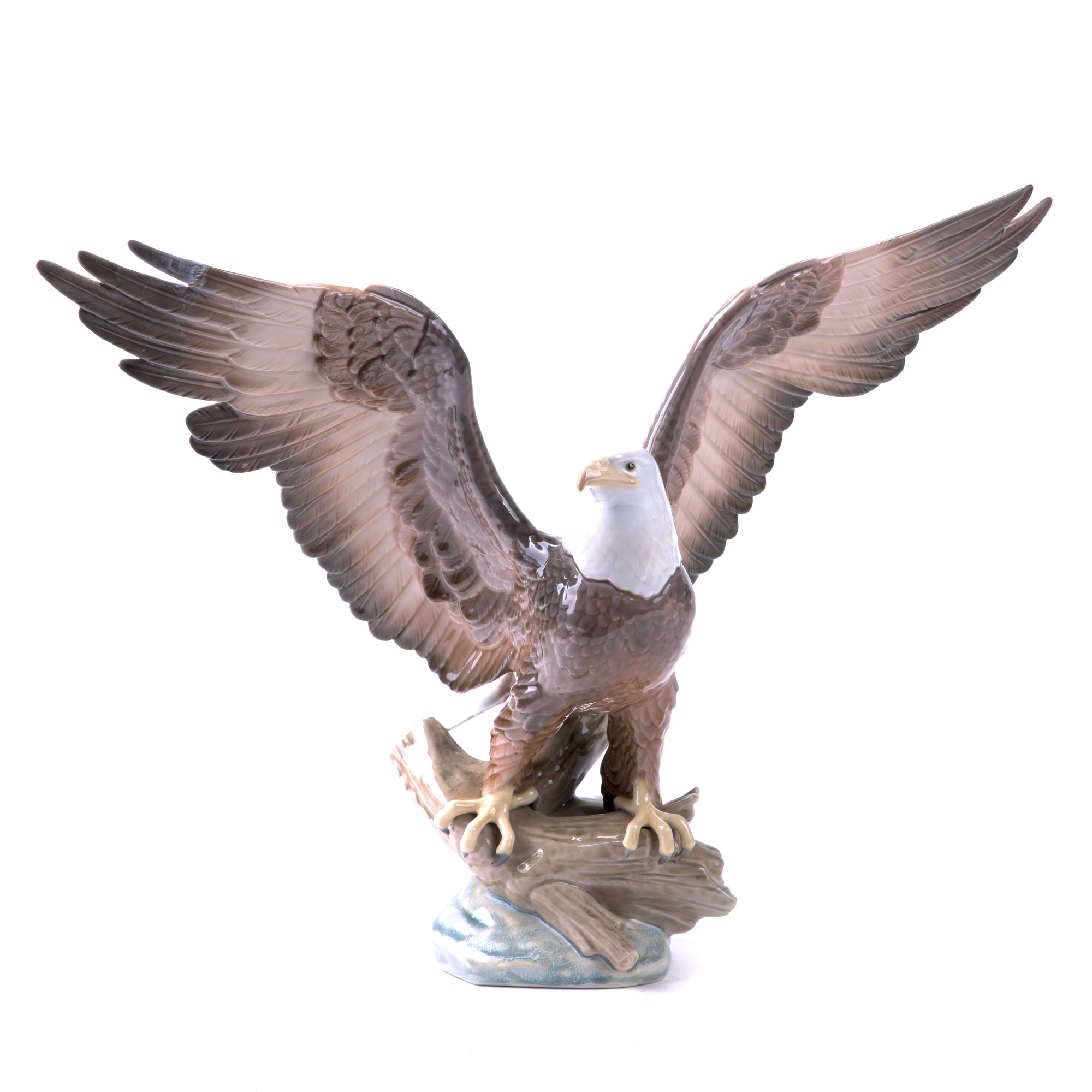 Lladró Signed "Freedom Eagle" Porcelain Sculpture, 1989