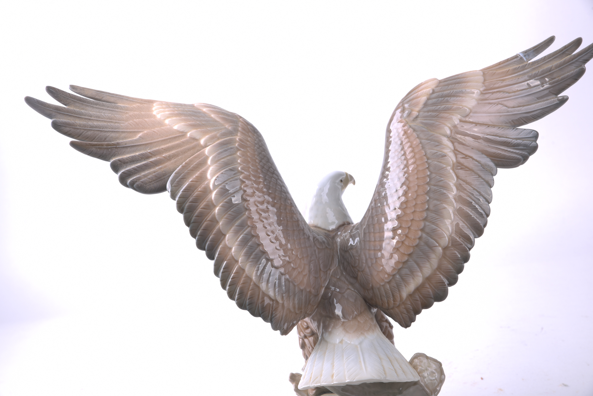 Lladró Signed "Freedom Eagle" Porcelain Sculpture, 1989