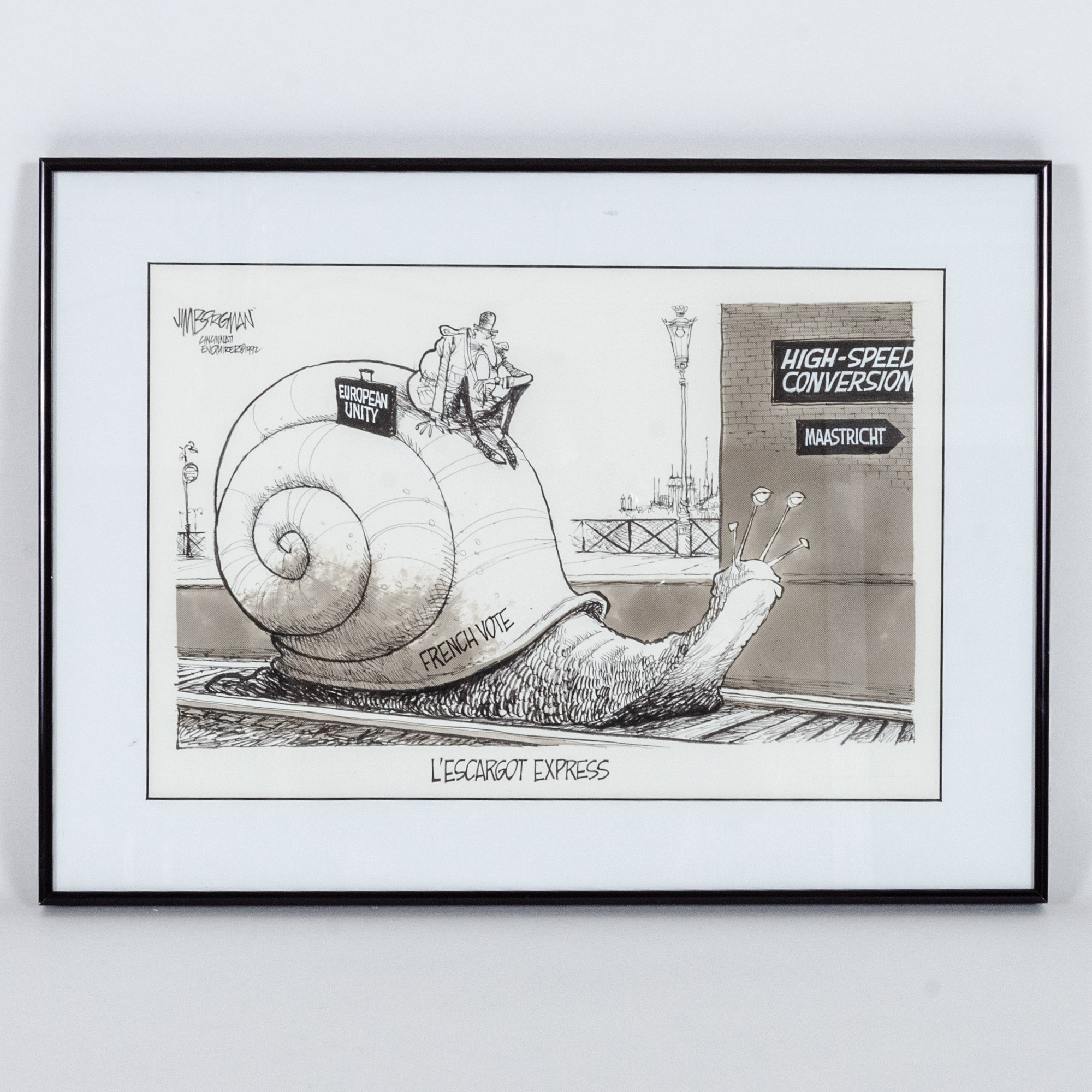 Jim Borgman 1992 Ink Cartoon Illustration Prototype