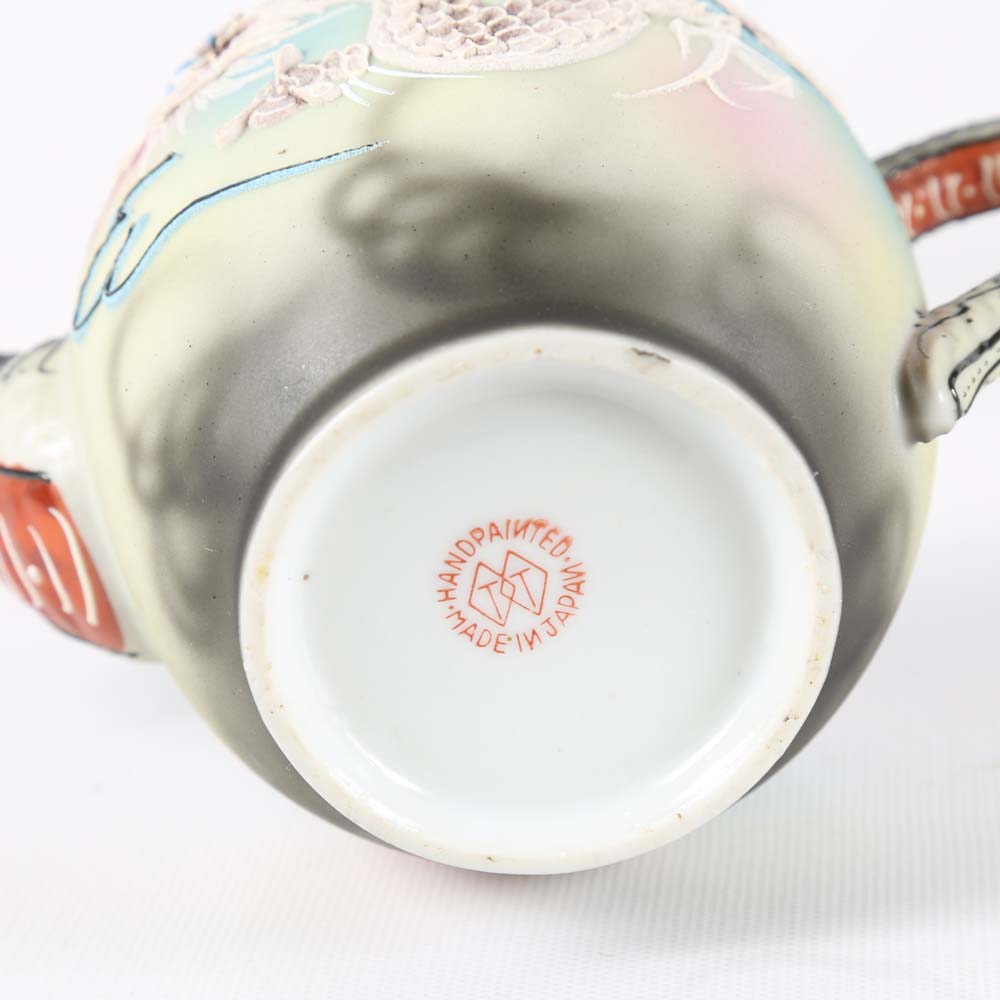 Vintage Japanese Moriage Dragonware Porcelain Tea Set