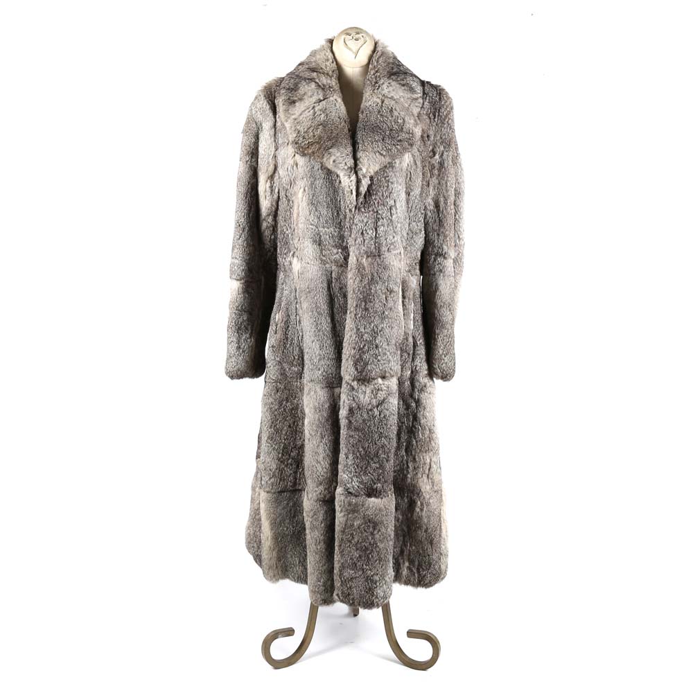 Women's Full-Length Rabbit Fur Coat