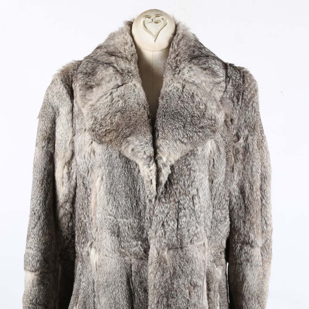 Women's Full-Length Rabbit Fur Coat