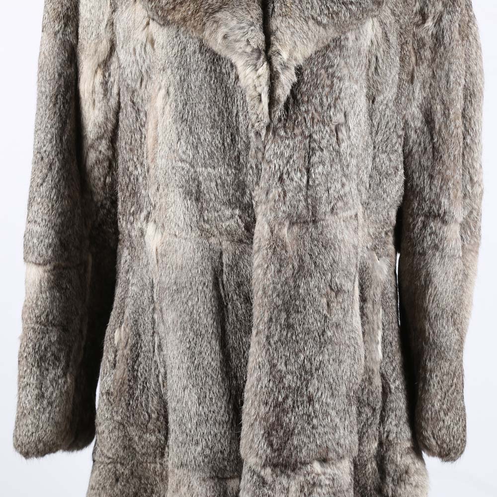 Women's Full-Length Rabbit Fur Coat