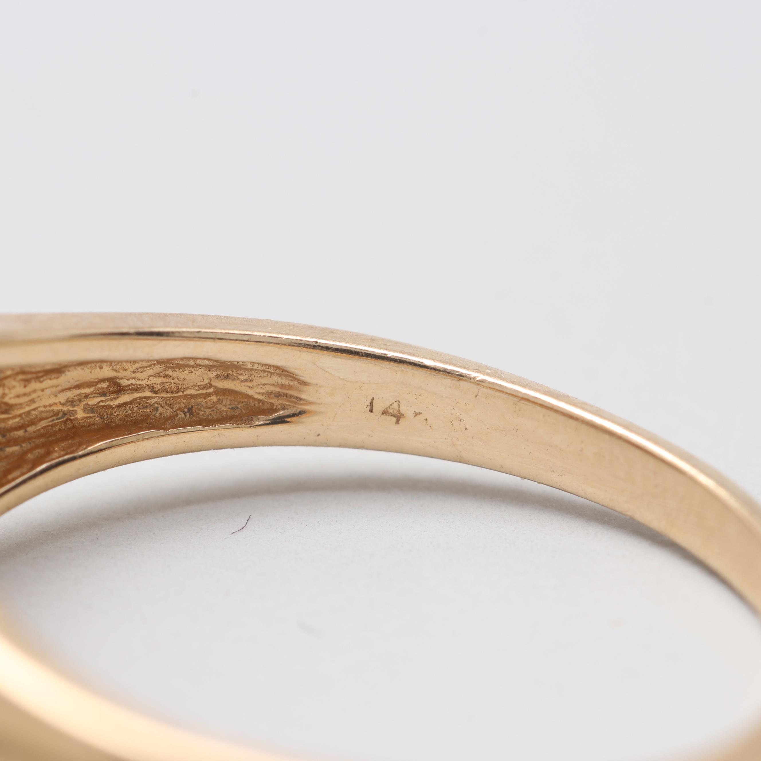 14K Yellow Gold Ruby and Diamond Ring