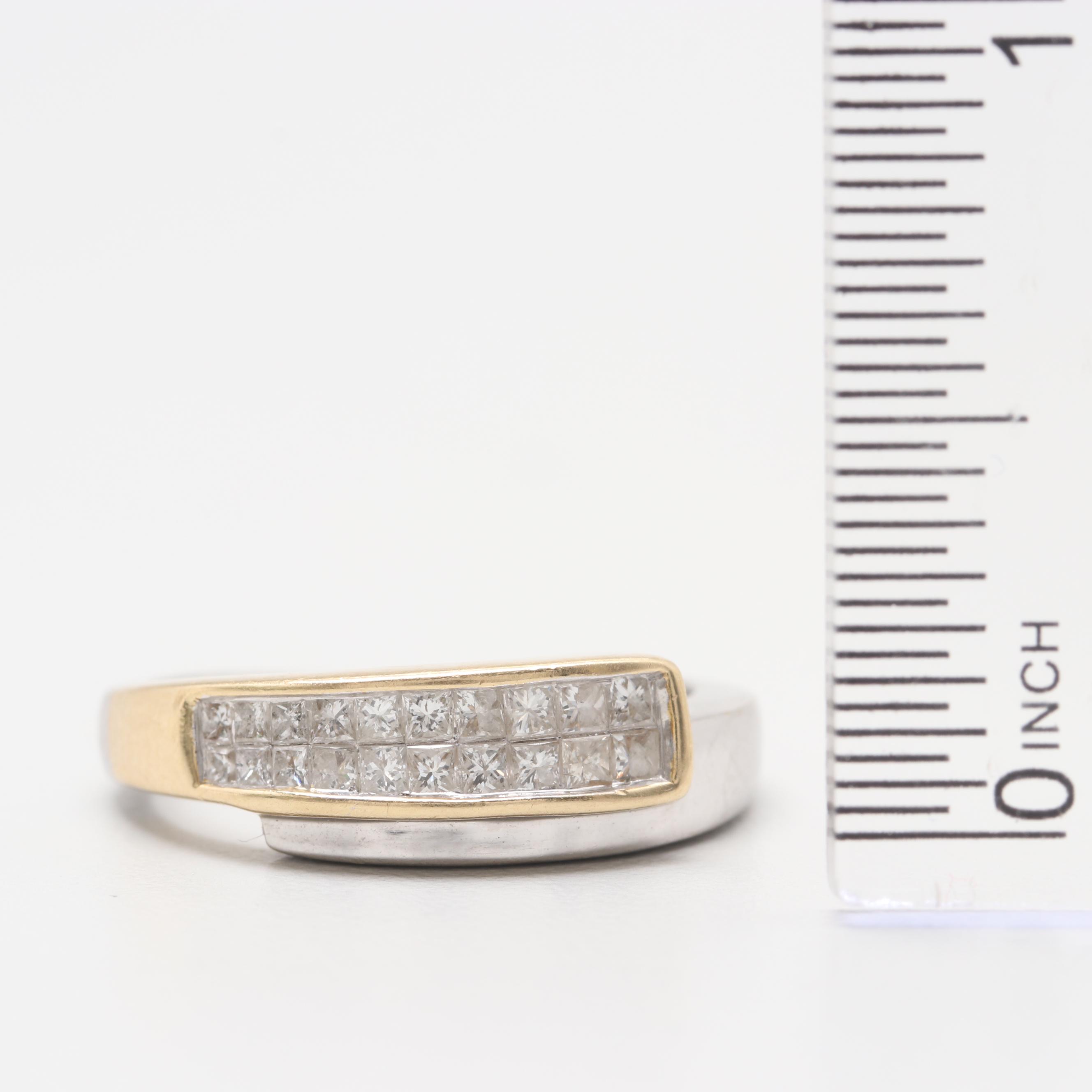 14K White and Yellow Gold Diamond Ring